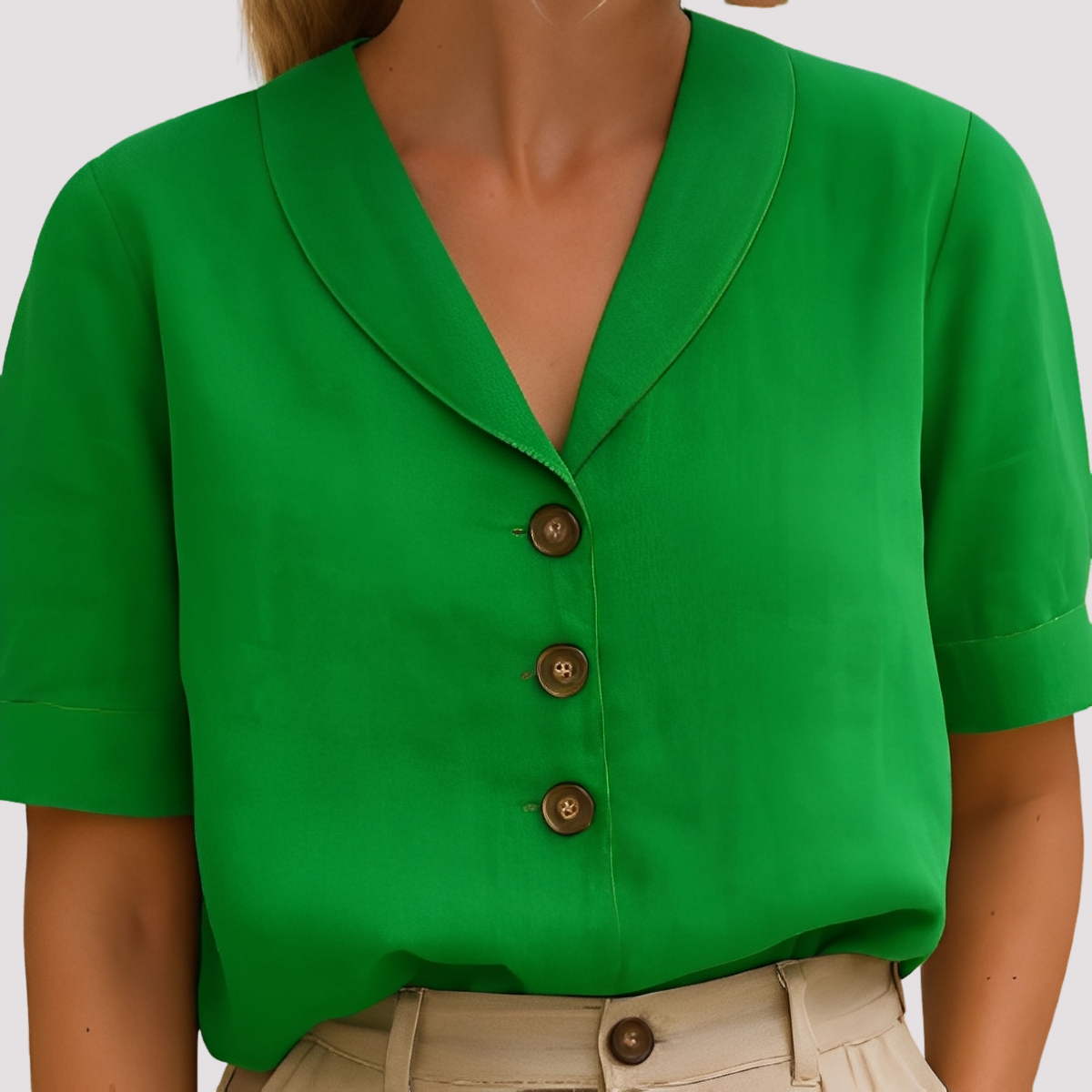 Mariyah - Trendige Bluse mit V-Ausschnitt