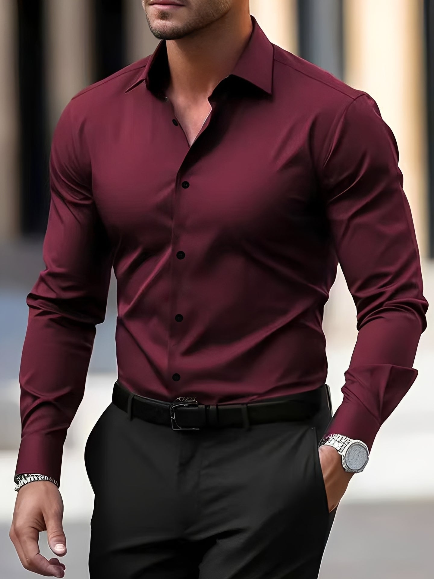 Jeremy – Herren-Langarmhemd – für Alltag und formelle Anlässe