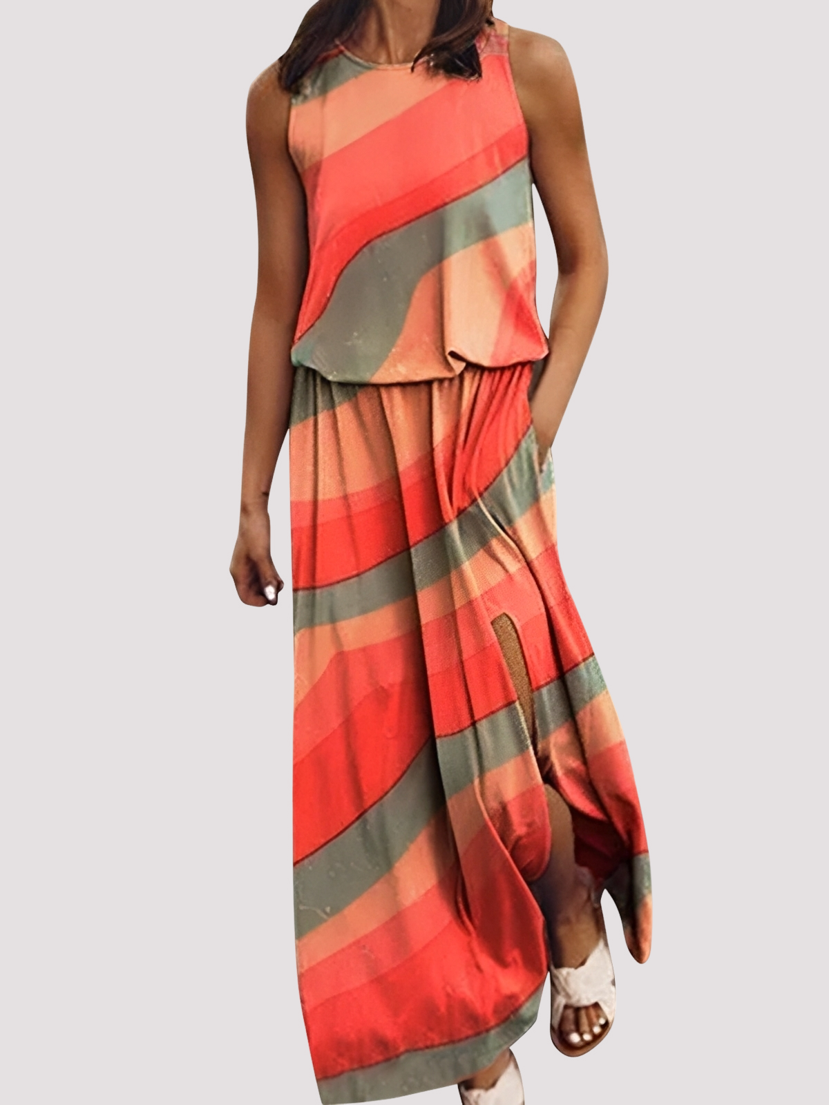 Halle - Elegantes, ärmelloses Damen-Maxikleid