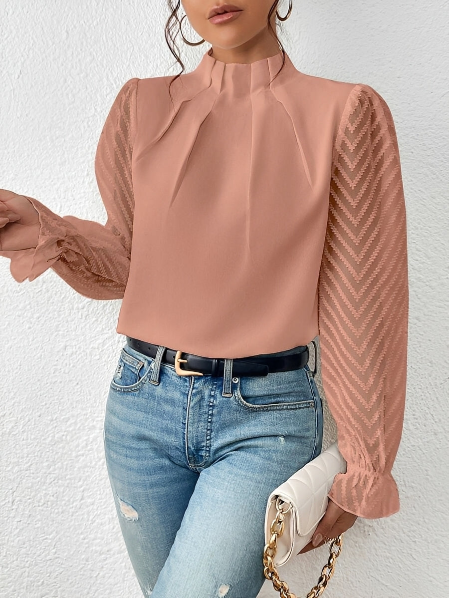 Bella - Langärmliges Chiffon-Hemd