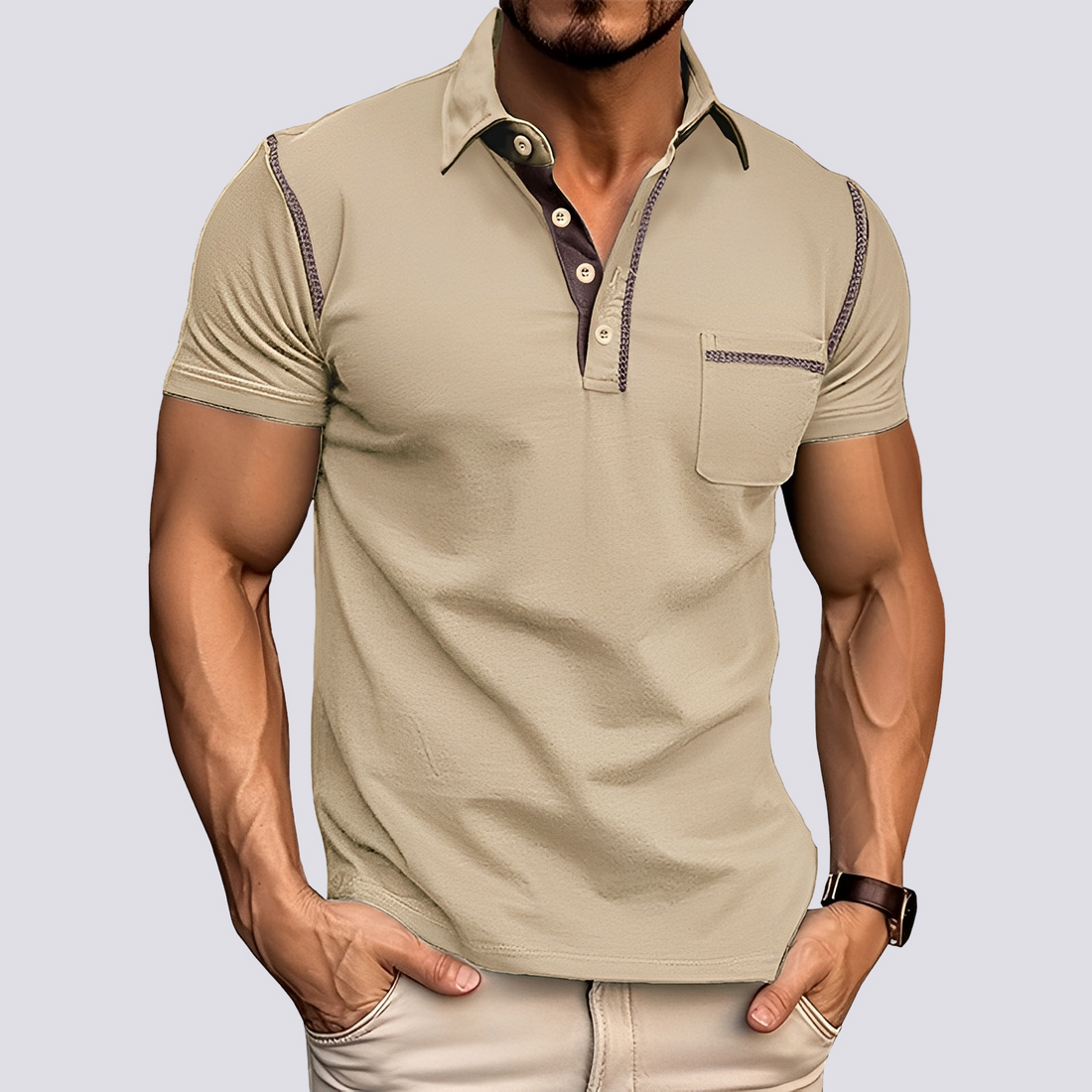 Stefan - Schickes, luftdurchlässiges Poloshirt für Männer