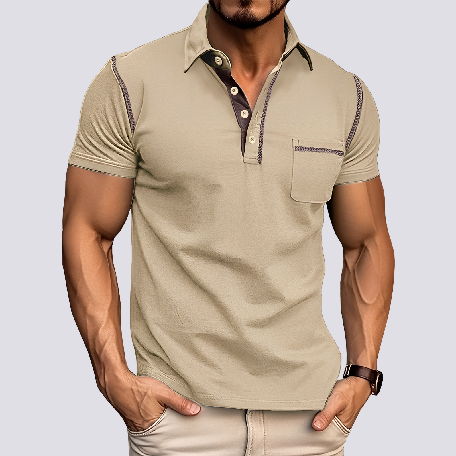 Stefan - Schickes, luftdurchlässiges Poloshirt für Männer