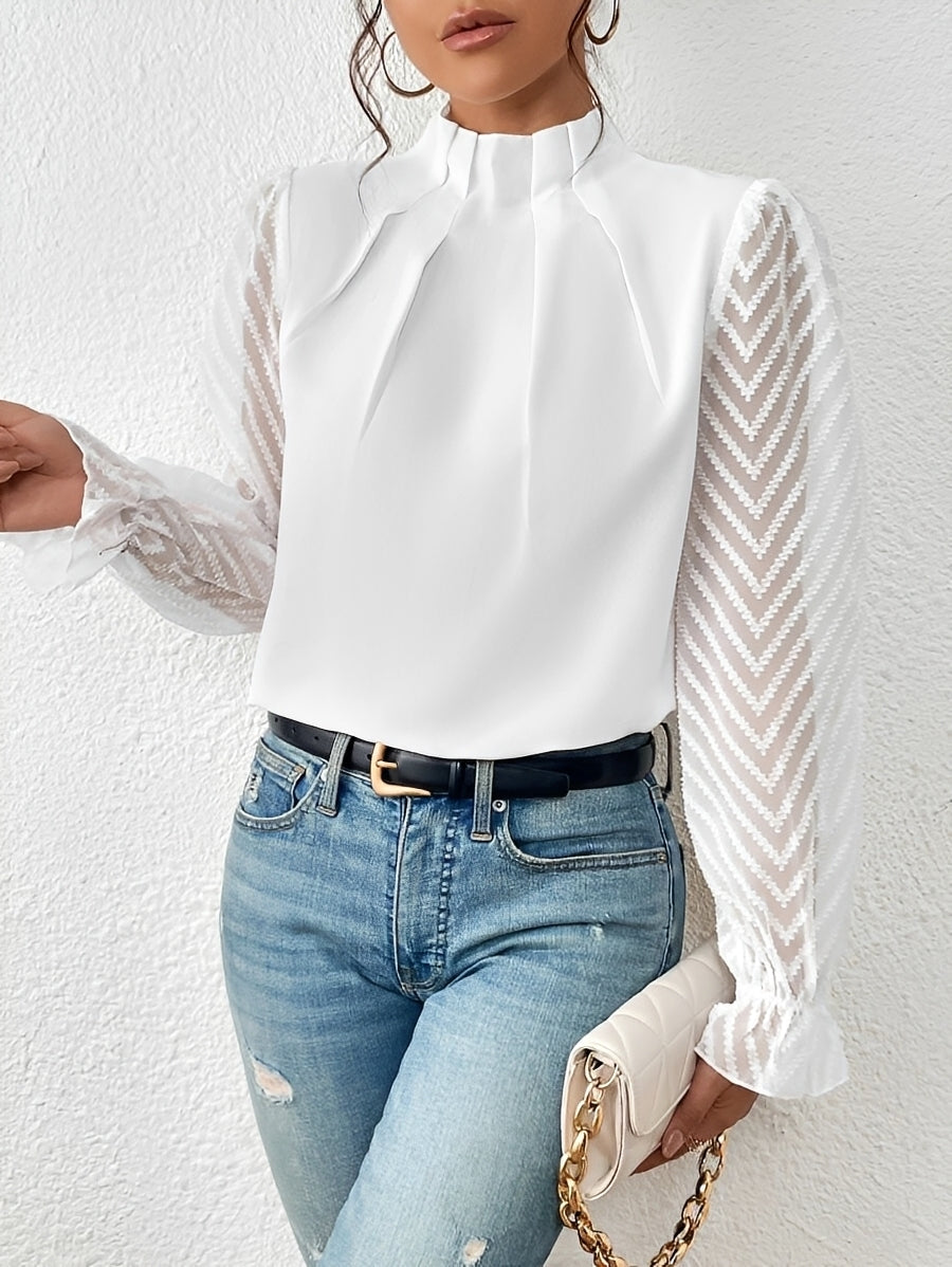Bella - Langärmliges Chiffon-Hemd