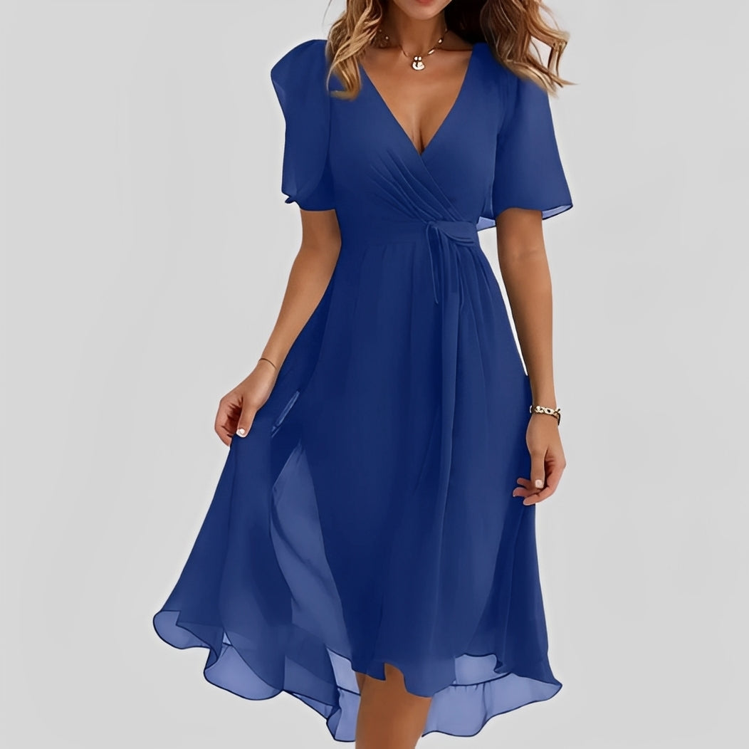 Emelia - Blumen-Chiffonkleid
