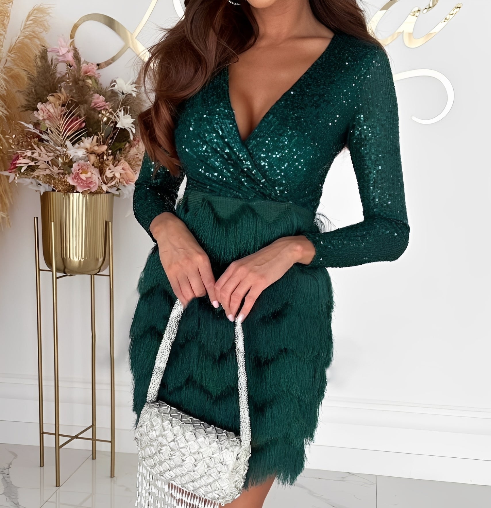 Isabelle - Schickes Glitzer-Minikleid