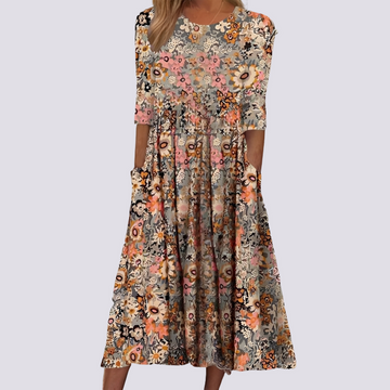 Lucie - Schickes langes Blumenkleid