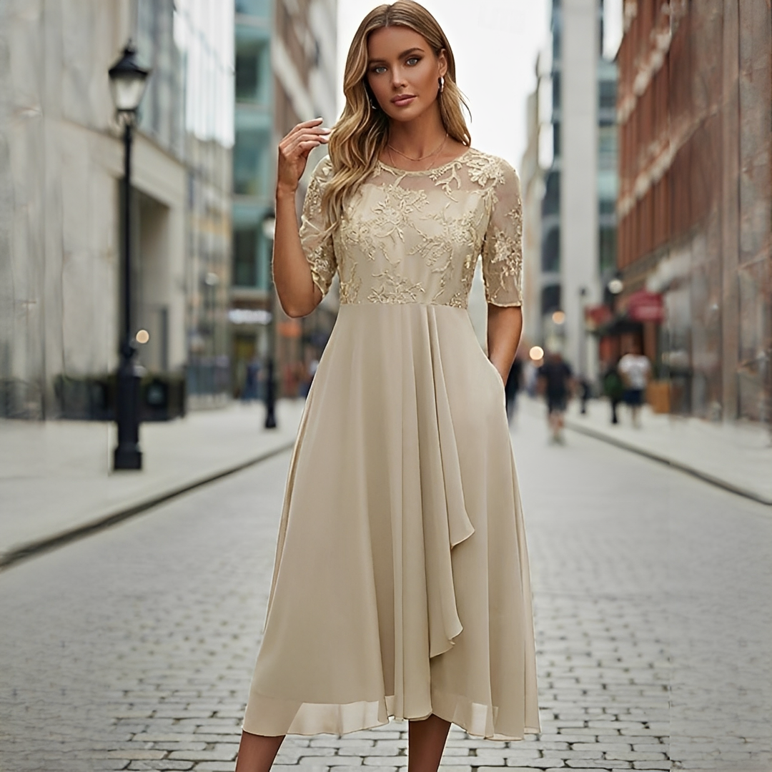 Victoria - Schickes Sommerkleid mit Spitze