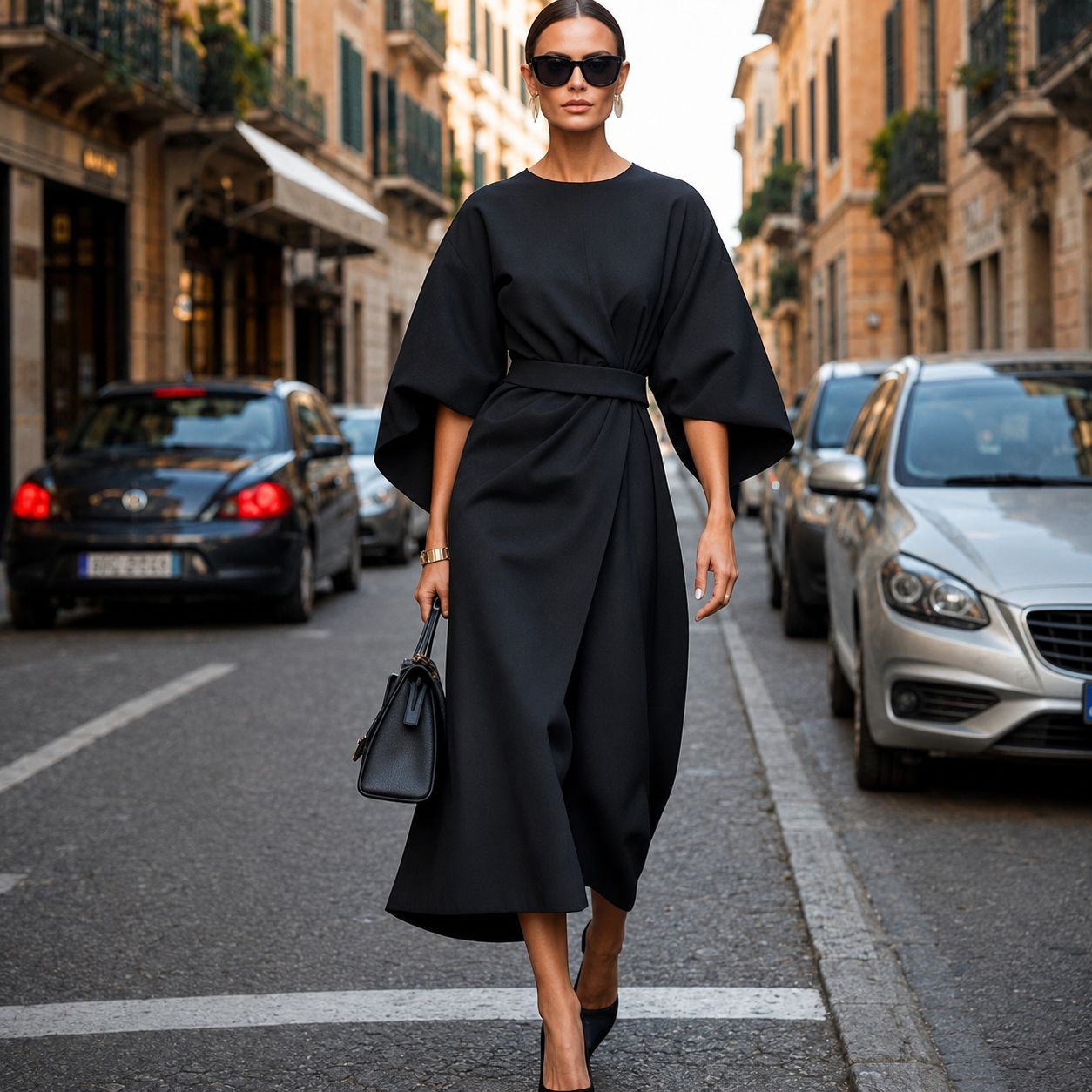 Sonia - Modisches Fledermausärmel Kleid