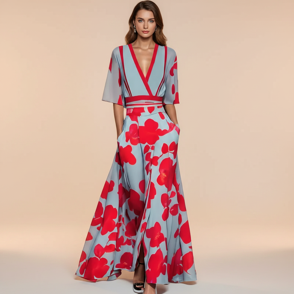 Gianna - Schickes Maxikleid mit V-Ausschnitt