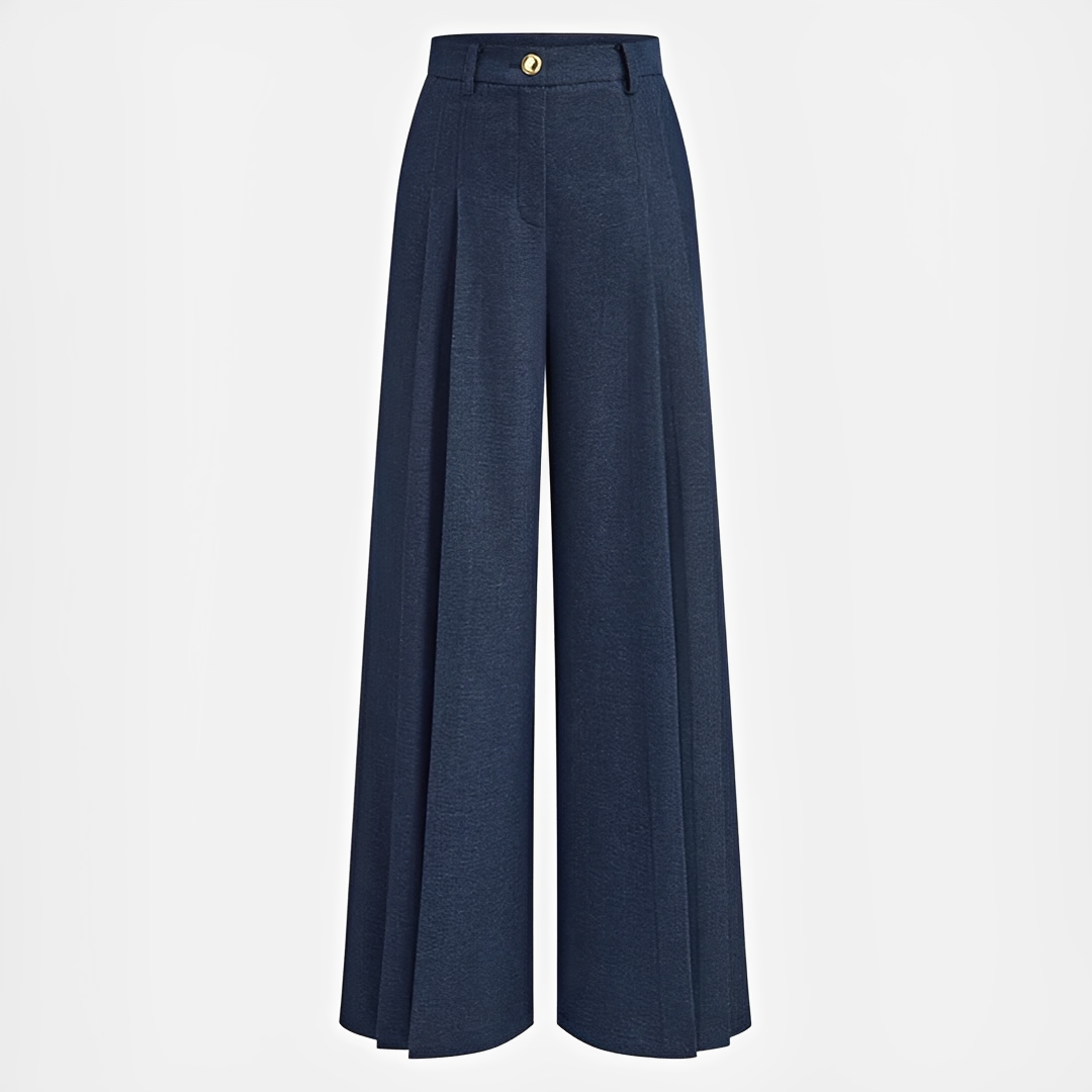 Odessa - Ungezwungene Plissierte Hose mit Weitem Bein