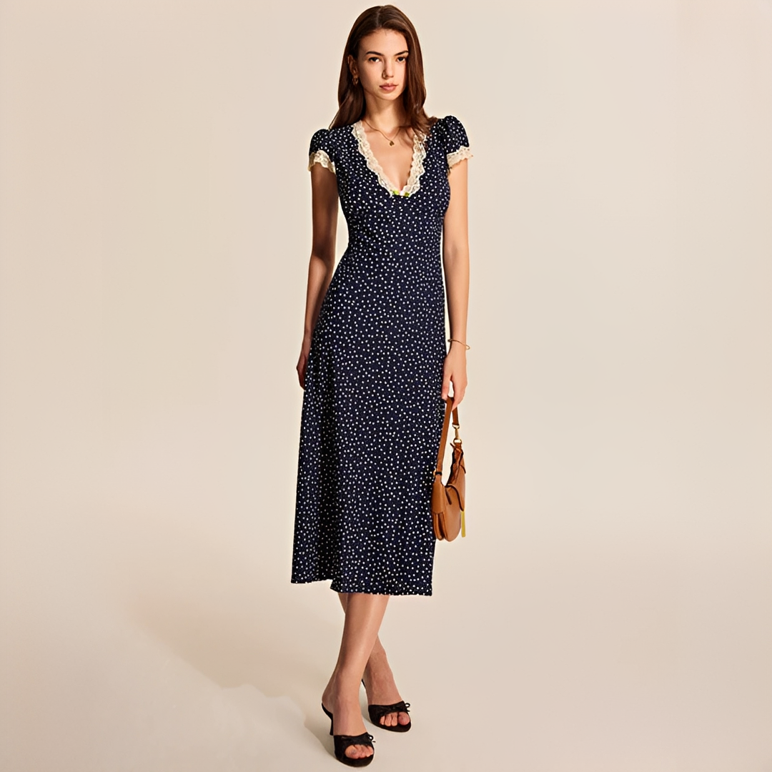Janette - Modisches Kleid mit Spitzenbesatz