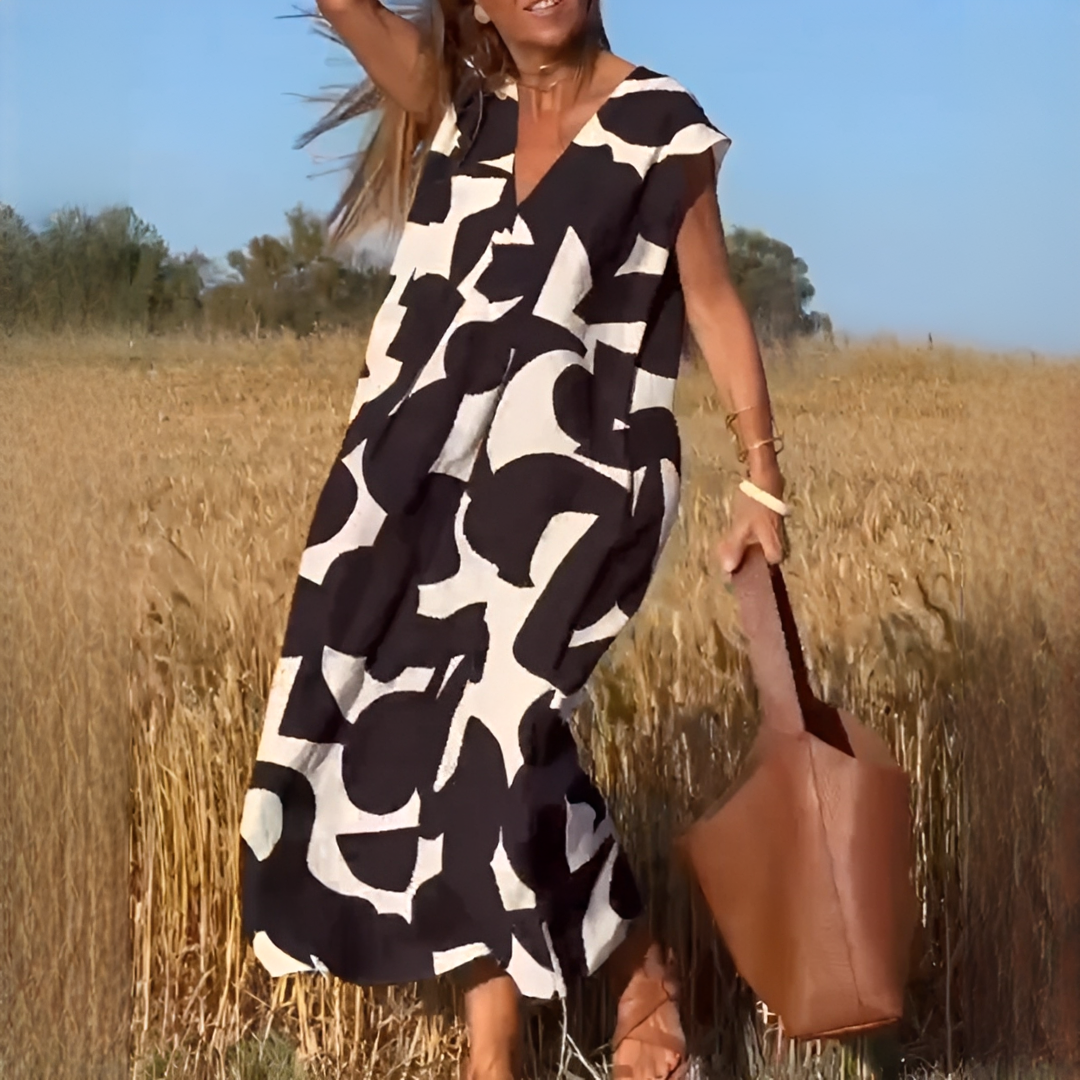 Vicky - Schickes Kleid mit V-Ausschnitt und legerer Passform
