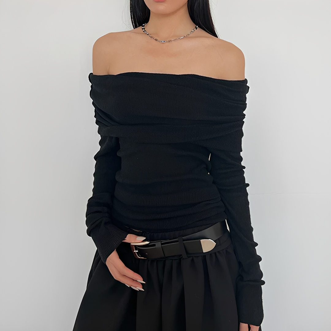 Frida - Elegantes schulterfreies Shirt