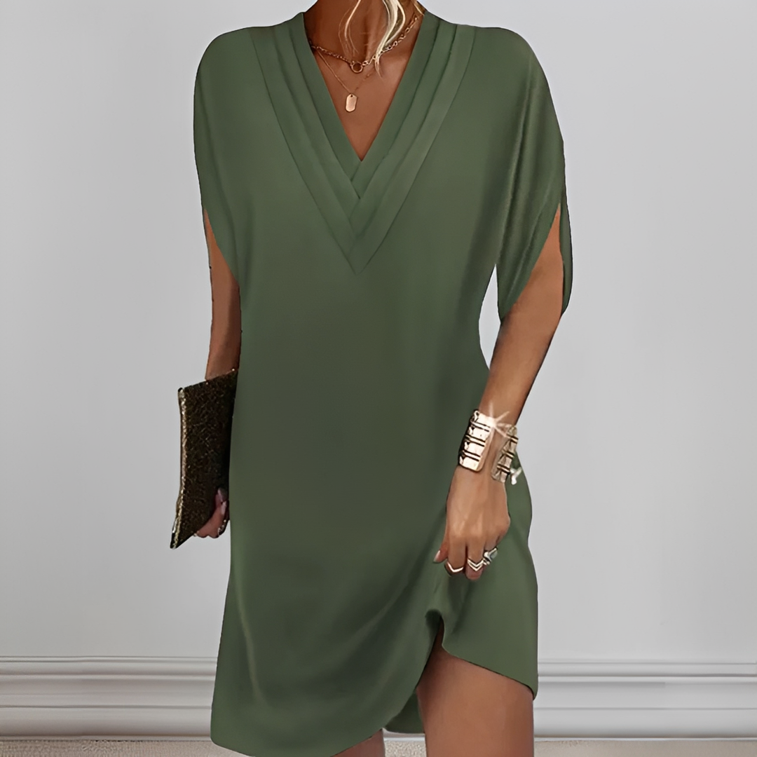 Jazlynn - Kleid mit Falten und weiten Ärmeln