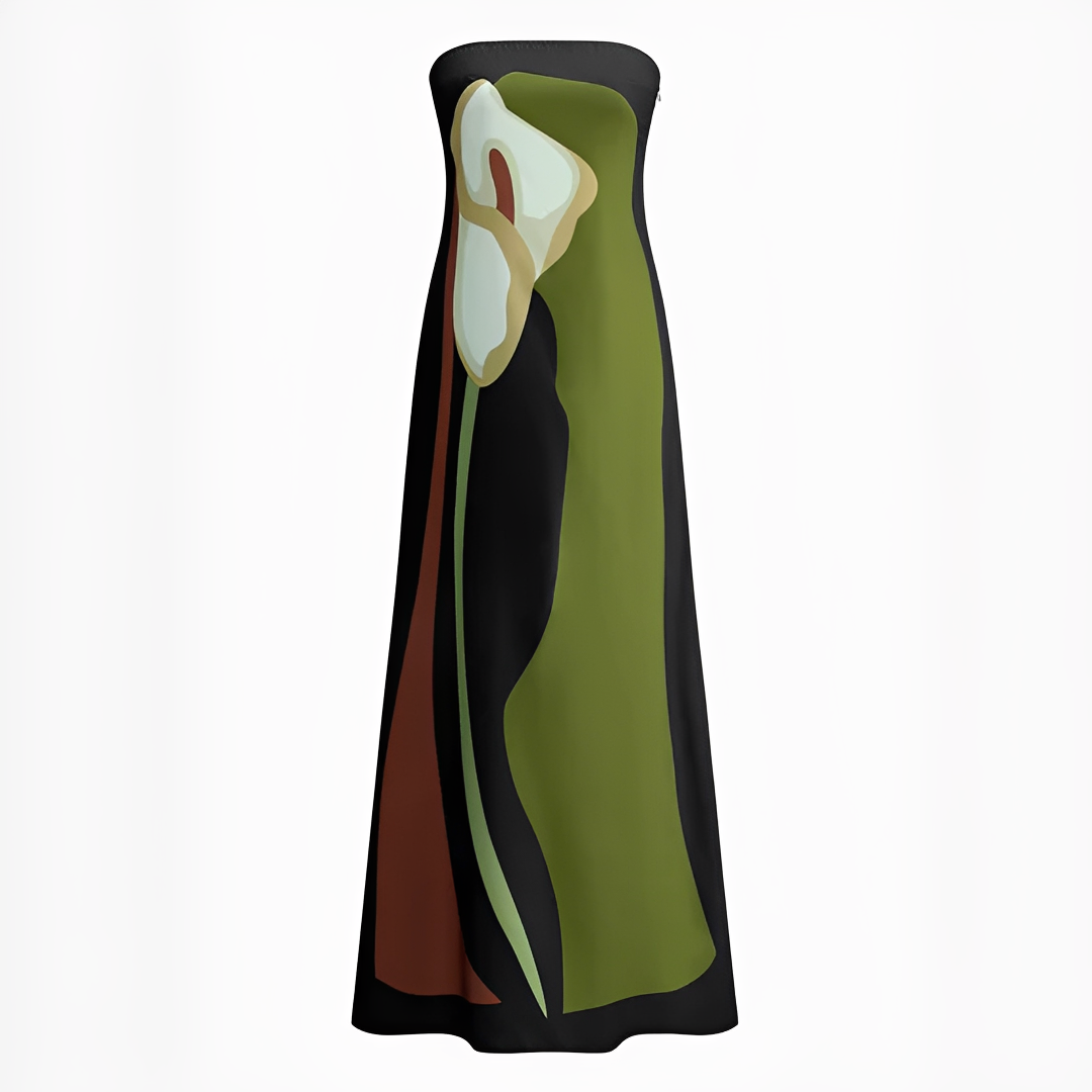 Delaney - Stilvolles Kleid mit Blumenprint und Tube-Top