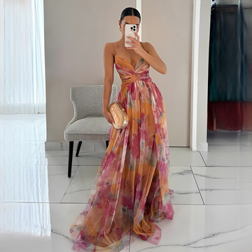 Darrisha - Elegantes Maxi-Kleid mit Überkreuztem Bund