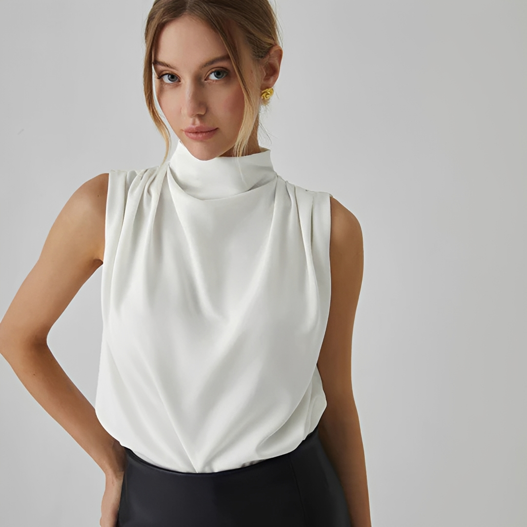 Ailani - Faltenfreie ärmellose Bluse