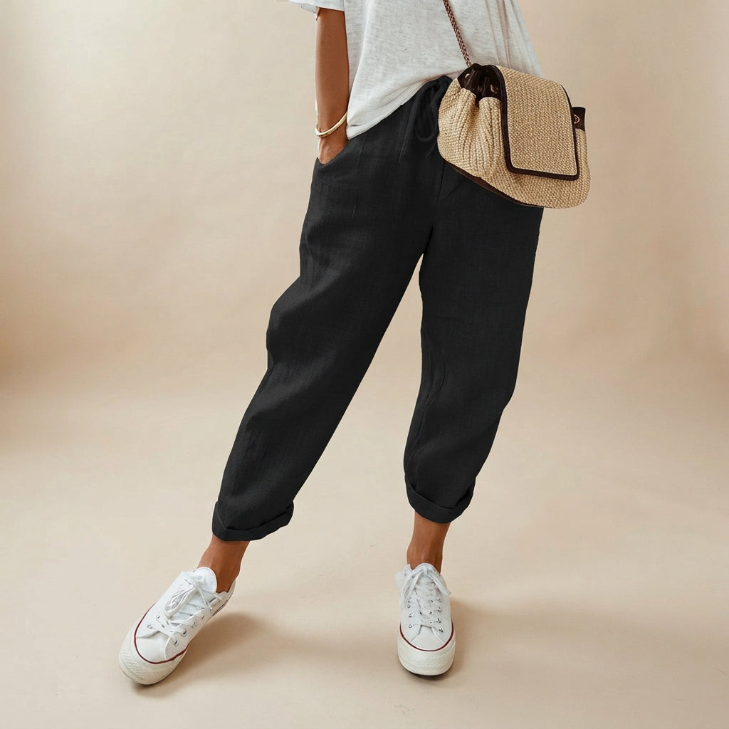 Elwyn - Atmungsaktive und Flexible Hose mit tief sitzendem Bund