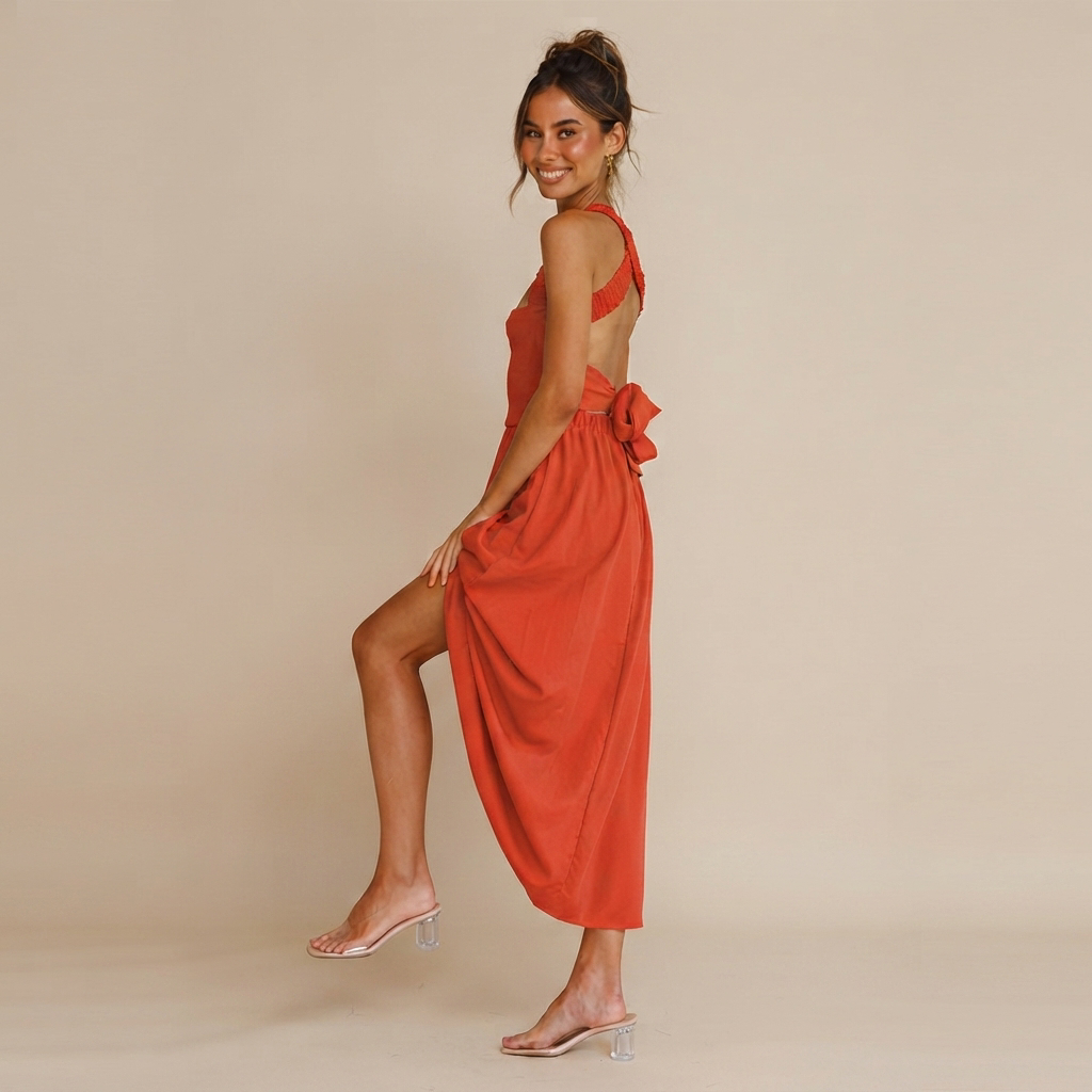 Lena - Schickes Midikleid mit quadratischem Ausschnitt