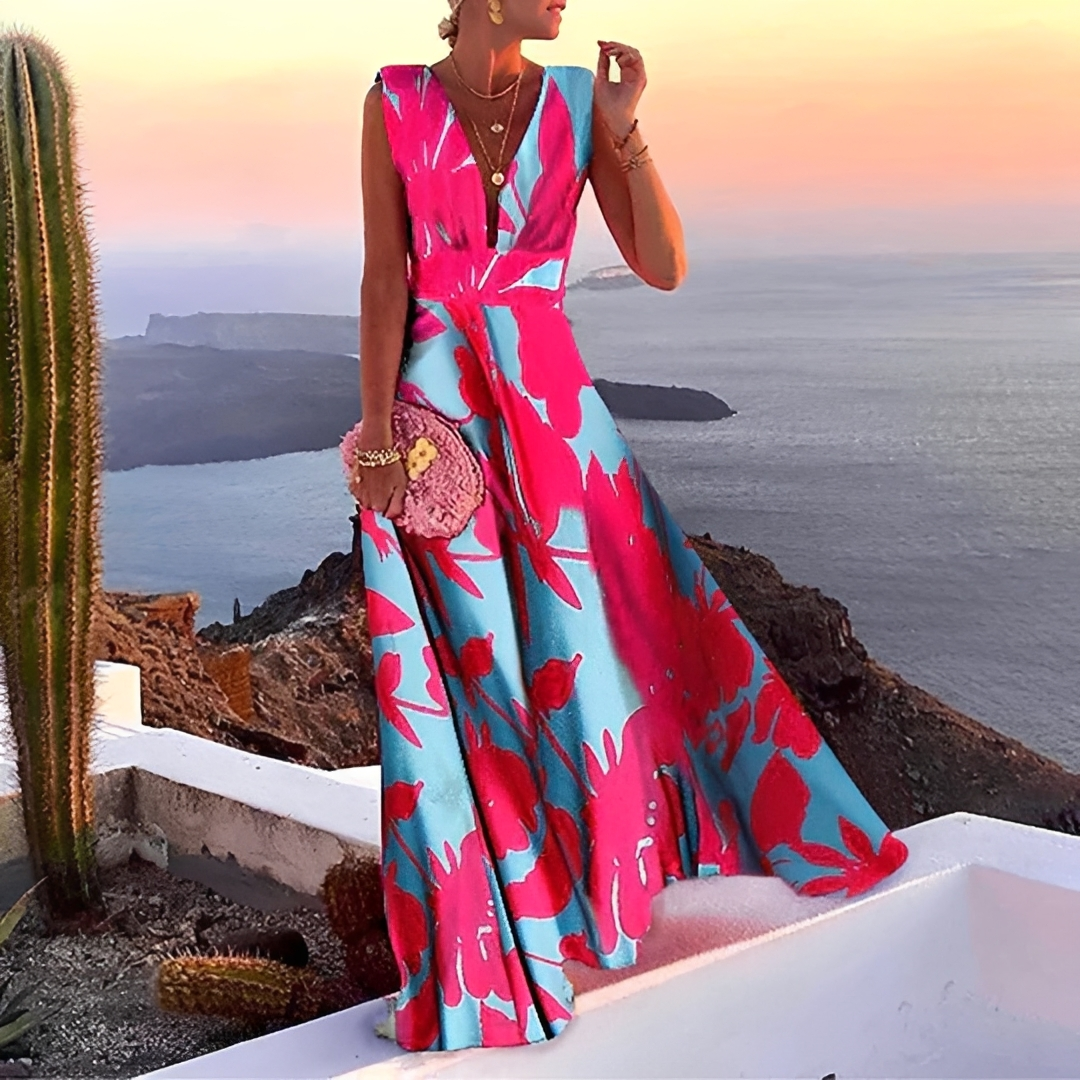 Lilyana - Elegantes ärmelloses Maxikleid