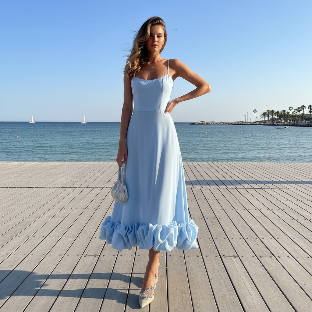 Blaine - Anmutiges Fließendes Kleid
