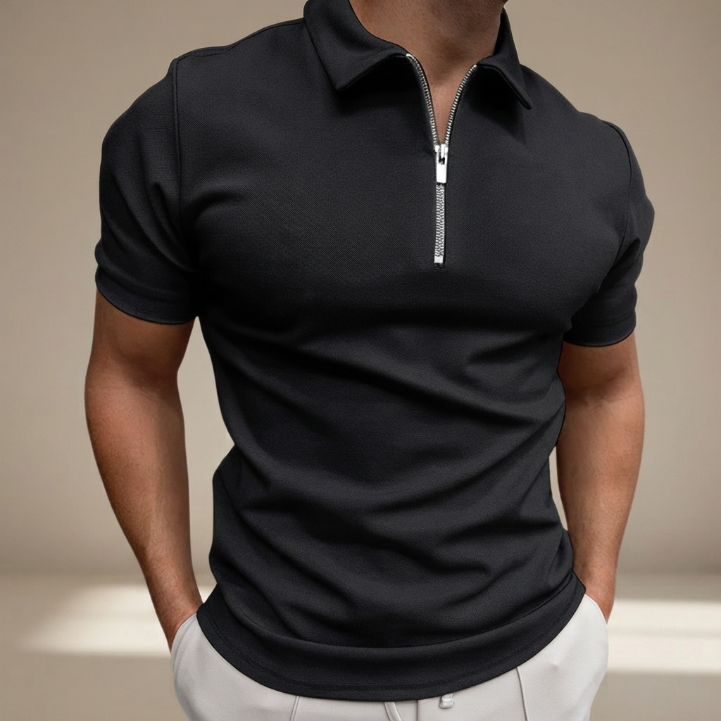 Kesean - Freizeit-Poloshirt mit halbem Zipper