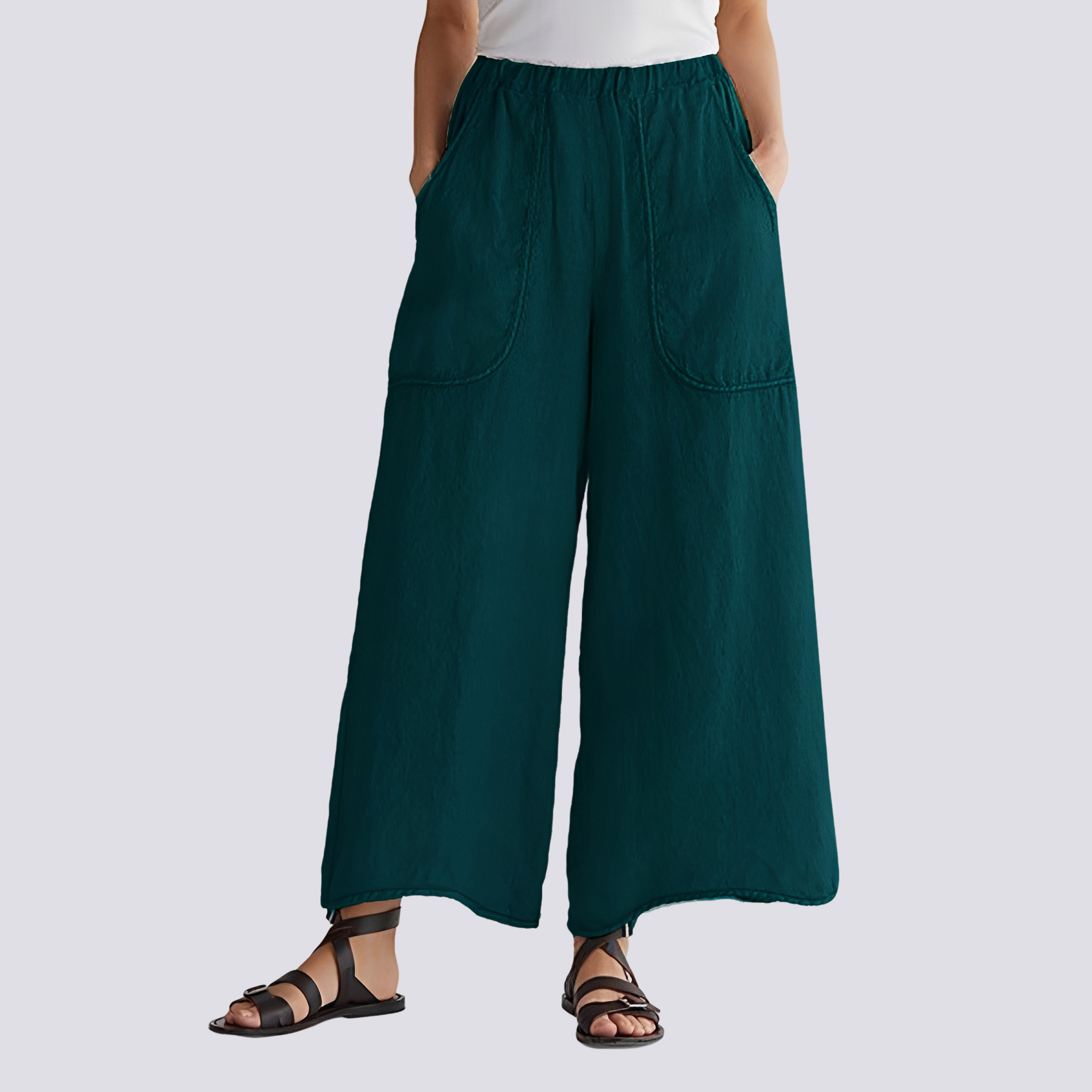Angela - Komfortable Damenhose mit weitem Bein
