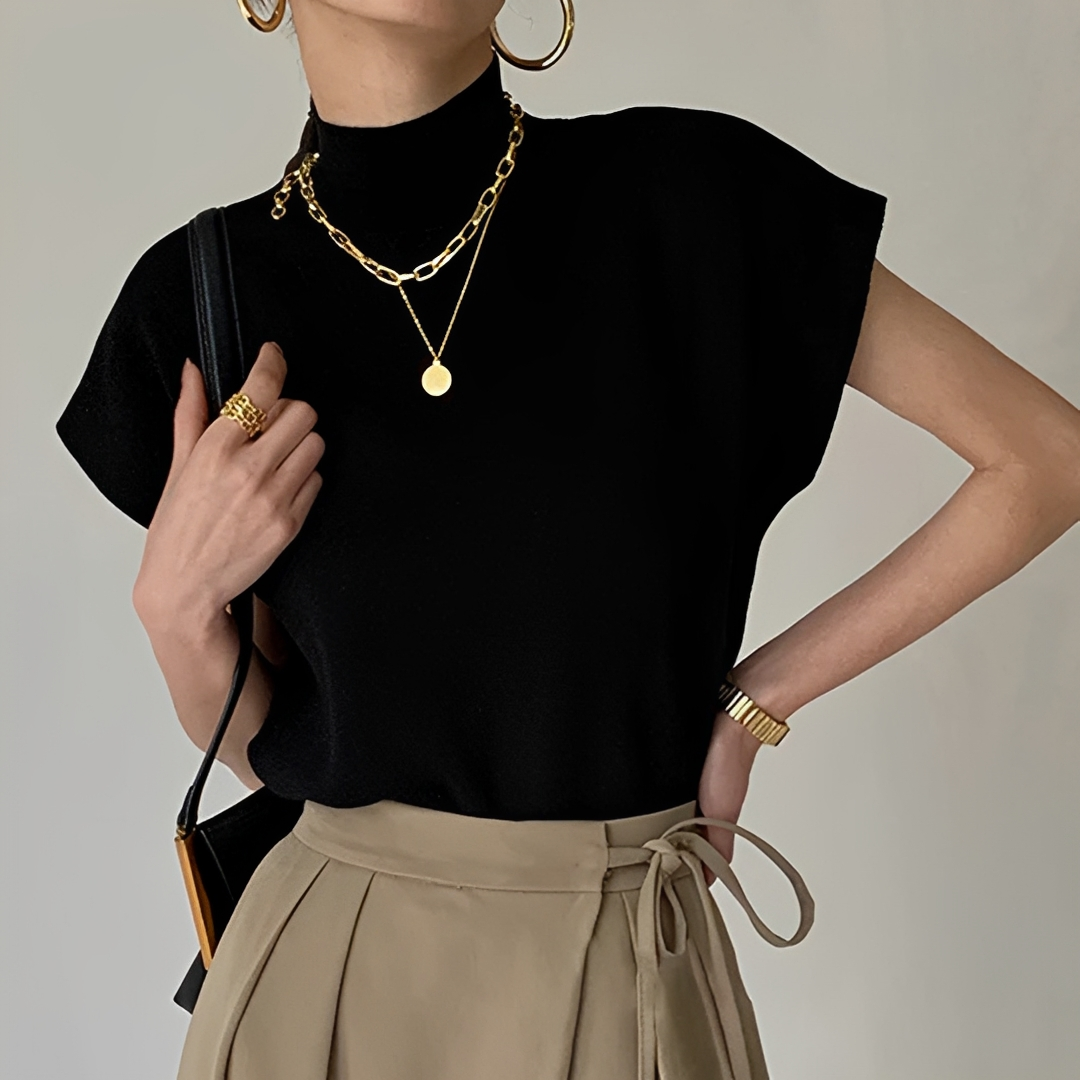 Lesley - Komfortables Rollkragen-T-Shirt