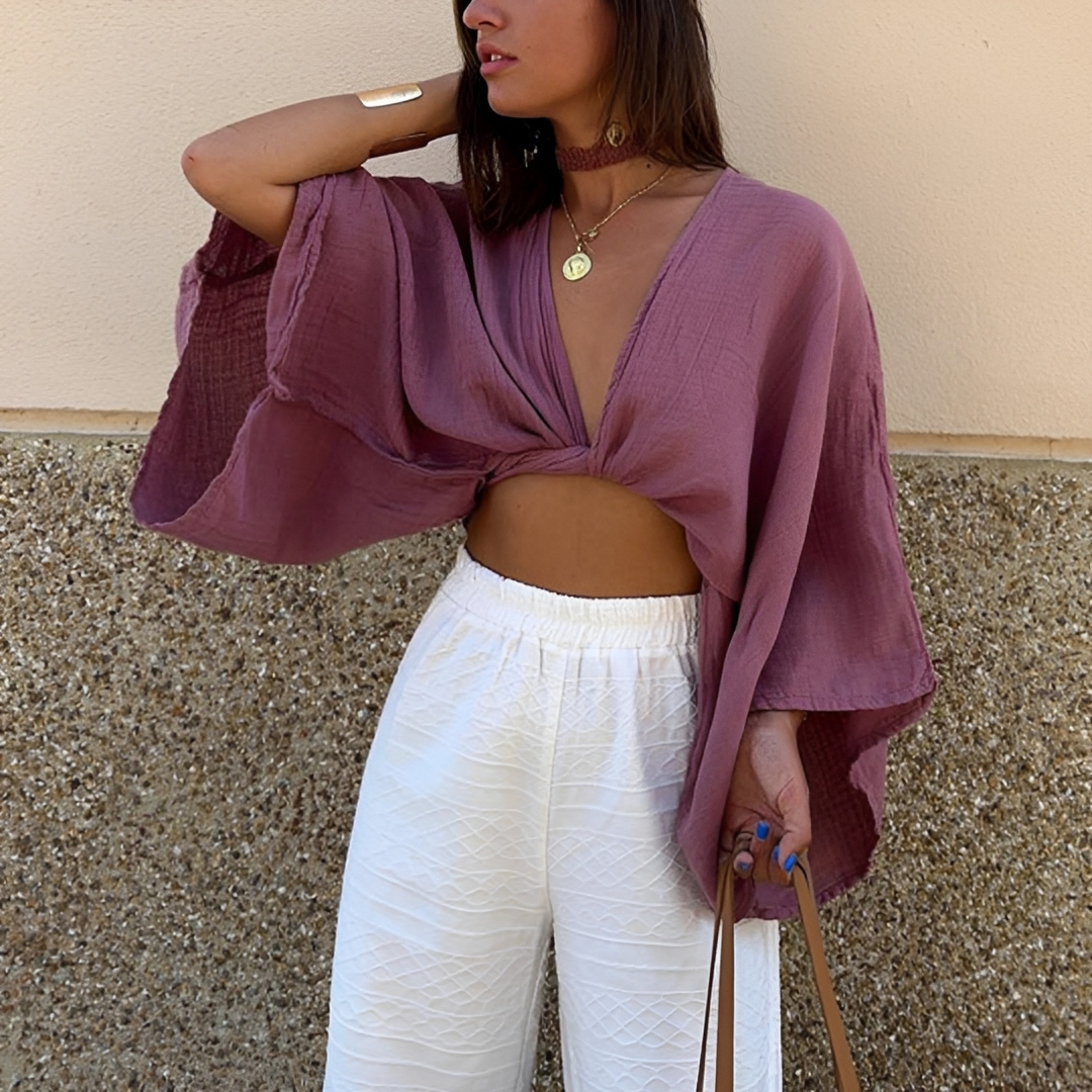 Arabella - Elegante Bluse mit Knotenfront