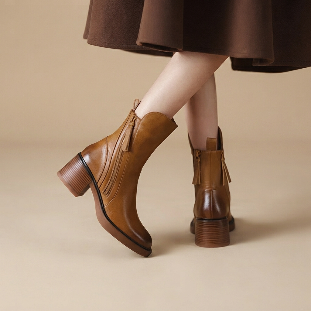 Jadonna - Elegante Stiefeletten mit Absatz und Zipper