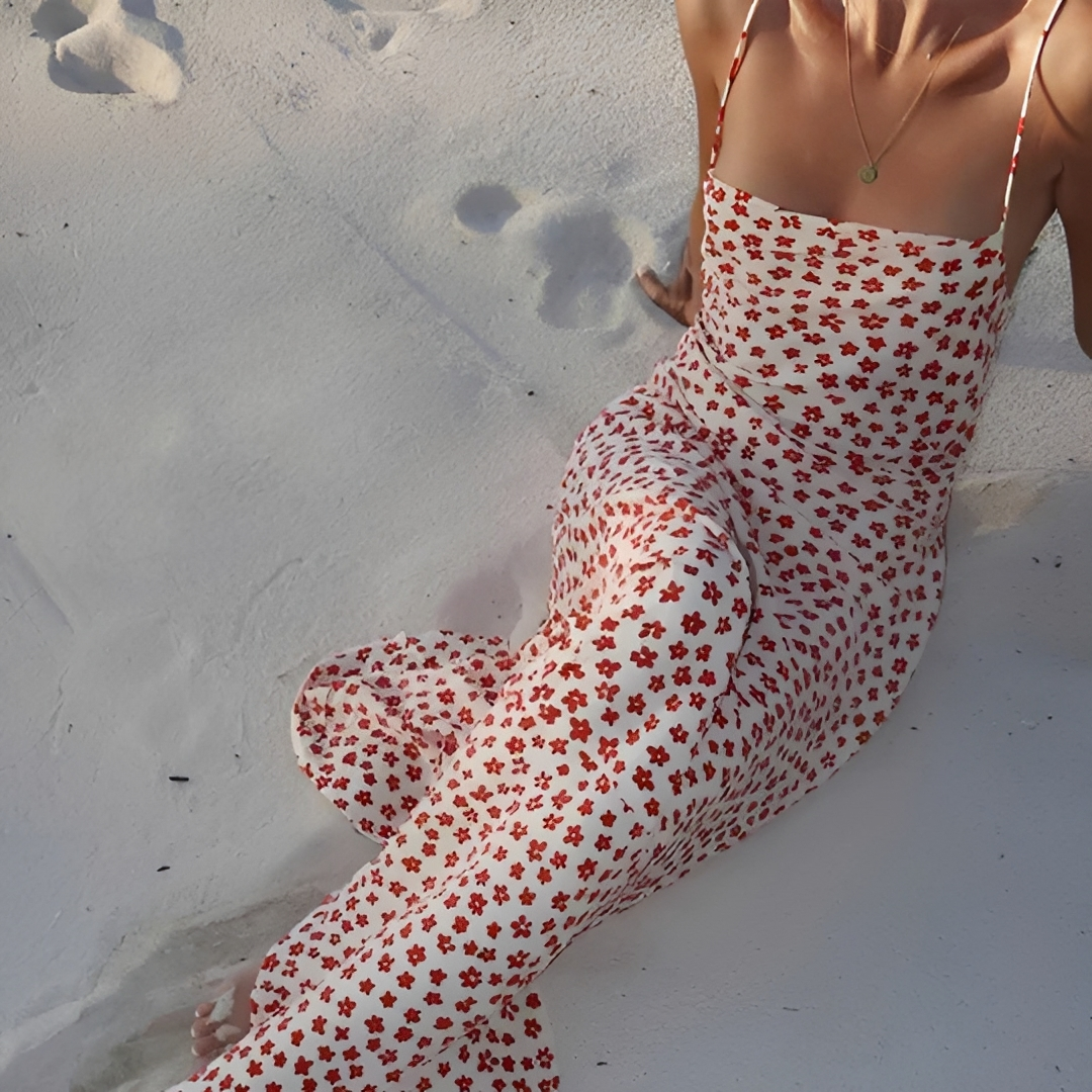 Emily - Fließendes langes Kleid mit Trägern
