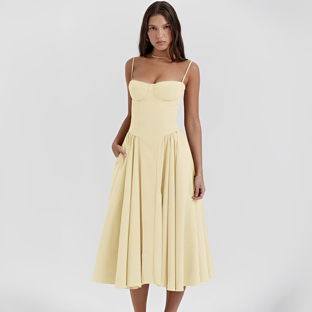 Michaela - Anmutiges und stilvolles Midi-Kleid