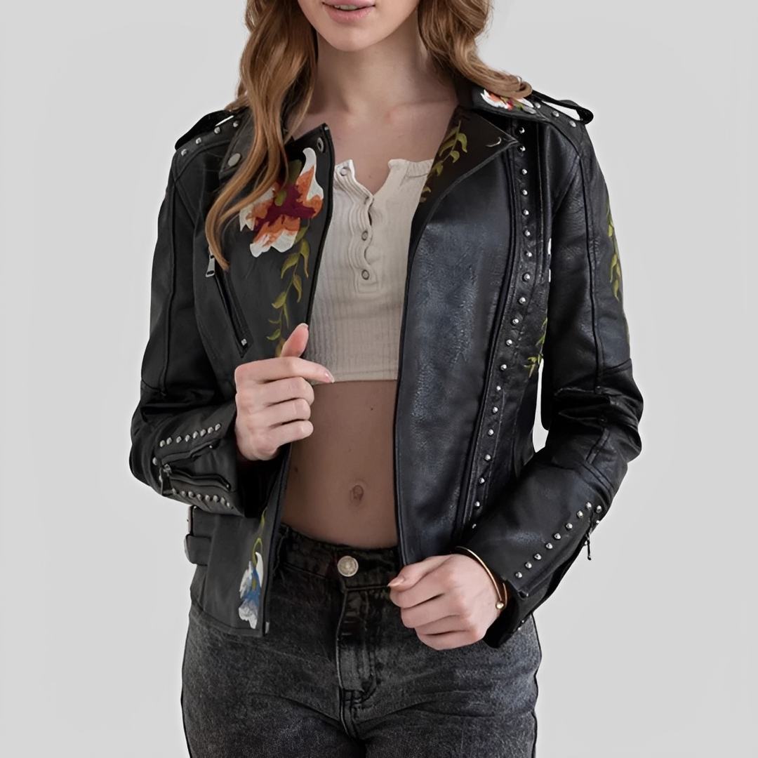 Zoey - Jacke im Retro-Stil mit Stickereien