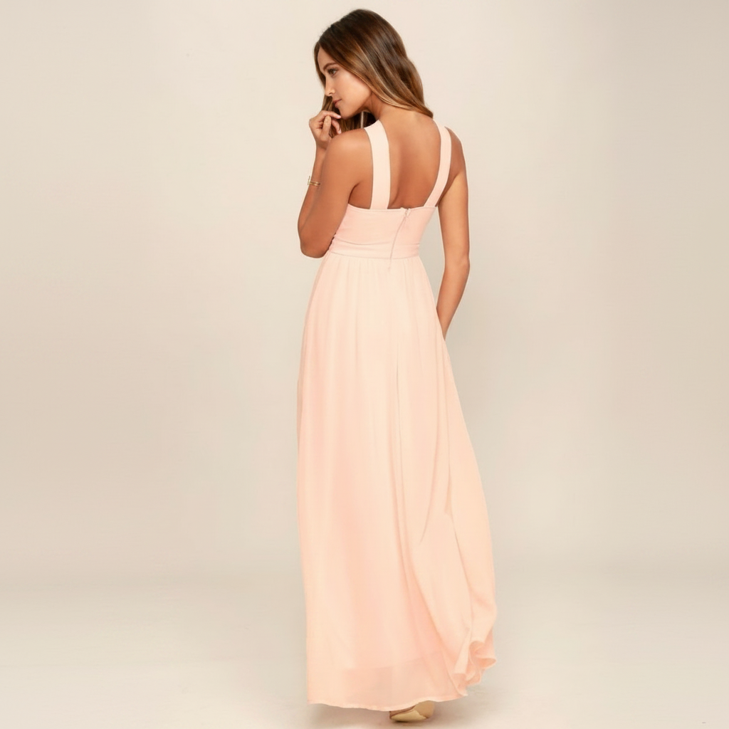 Suzanne - Elegantes Maxikleid mit überkreuztem Ausschnitt