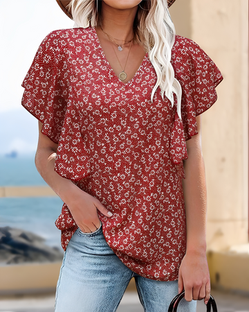 Eleri - Schicke V-Ausschnitt Bluse