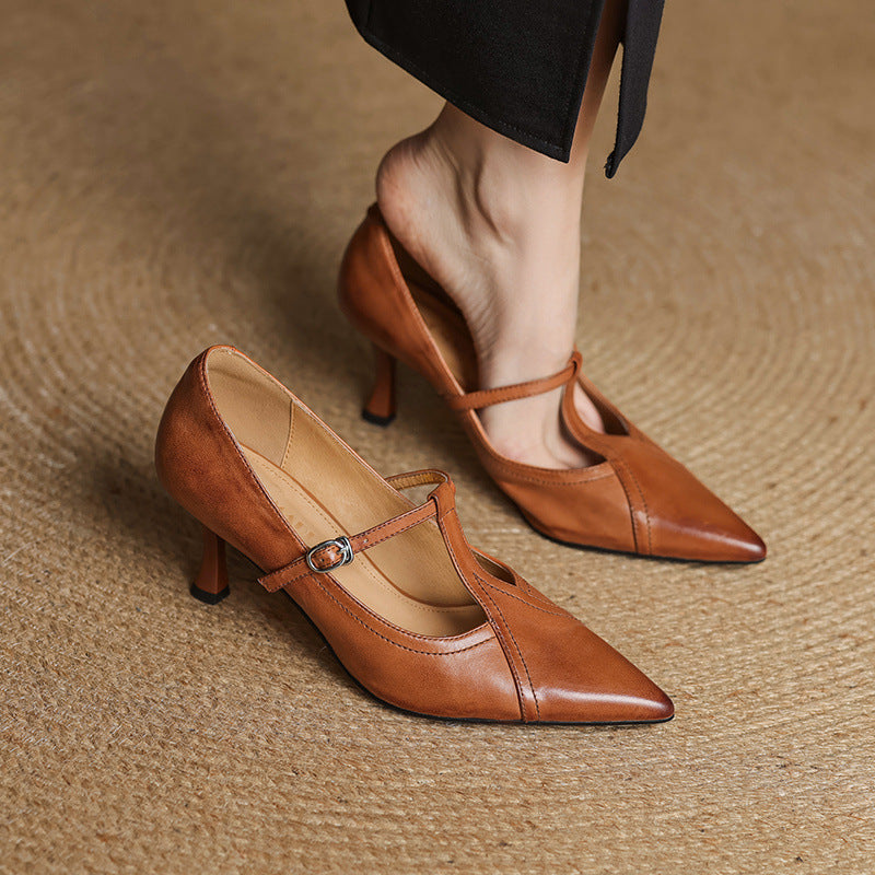 Ellis - Trendige Stiletto-Absätze mit T-Riemen