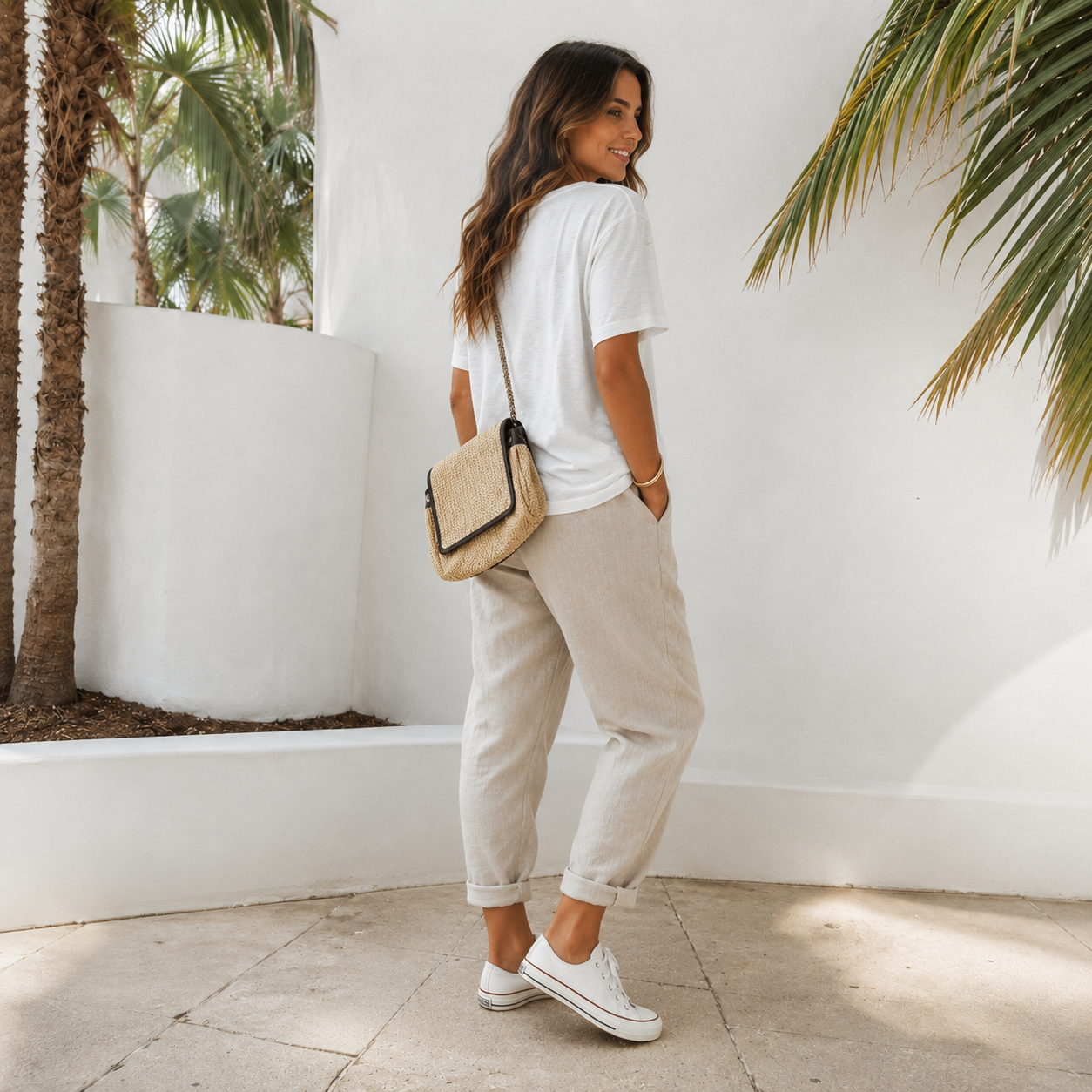 Elwyn - Atmungsaktive und Flexible Hose mit tief sitzendem Bund