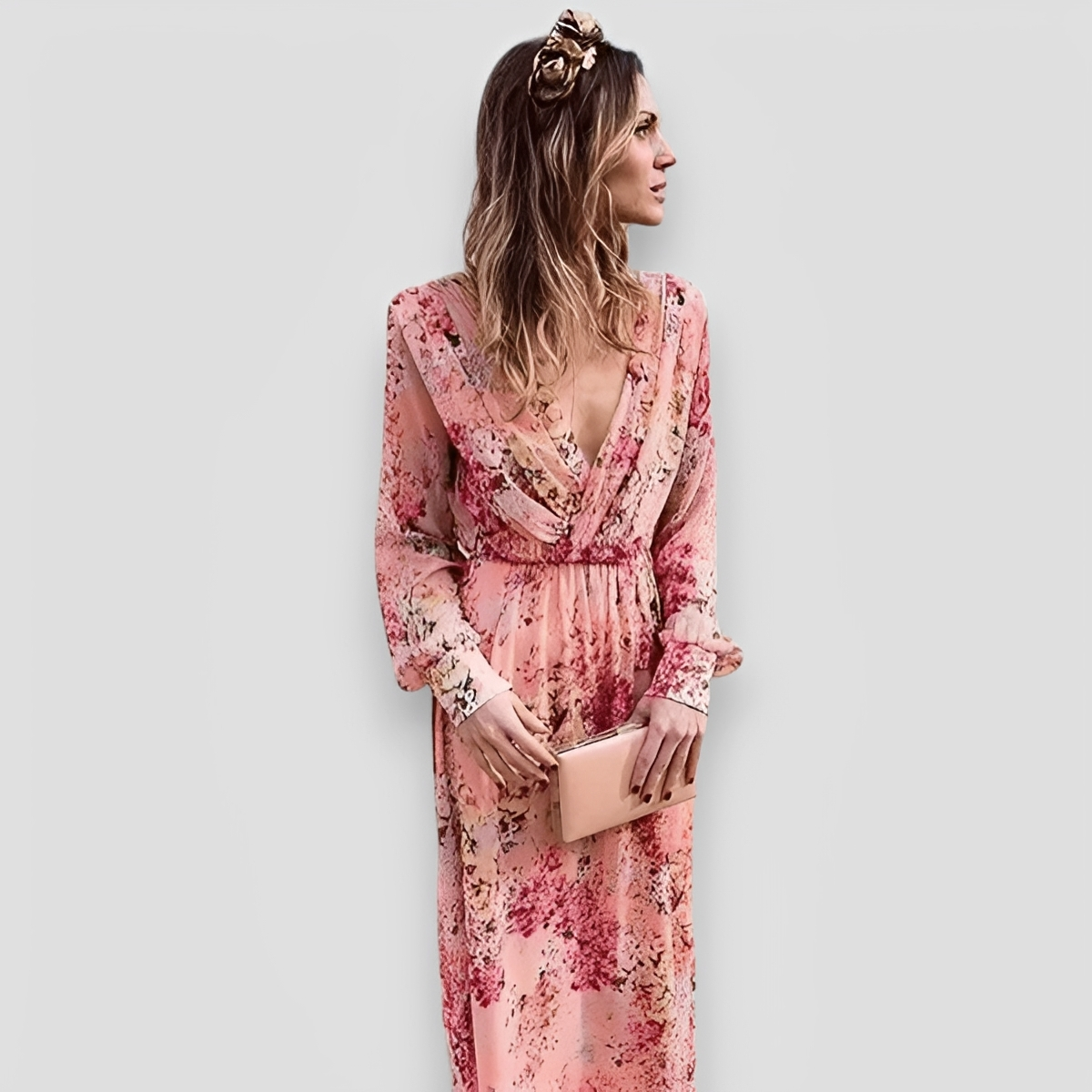 Elanisse - Anmutiges Maxikleid mit V-Ausschnitt