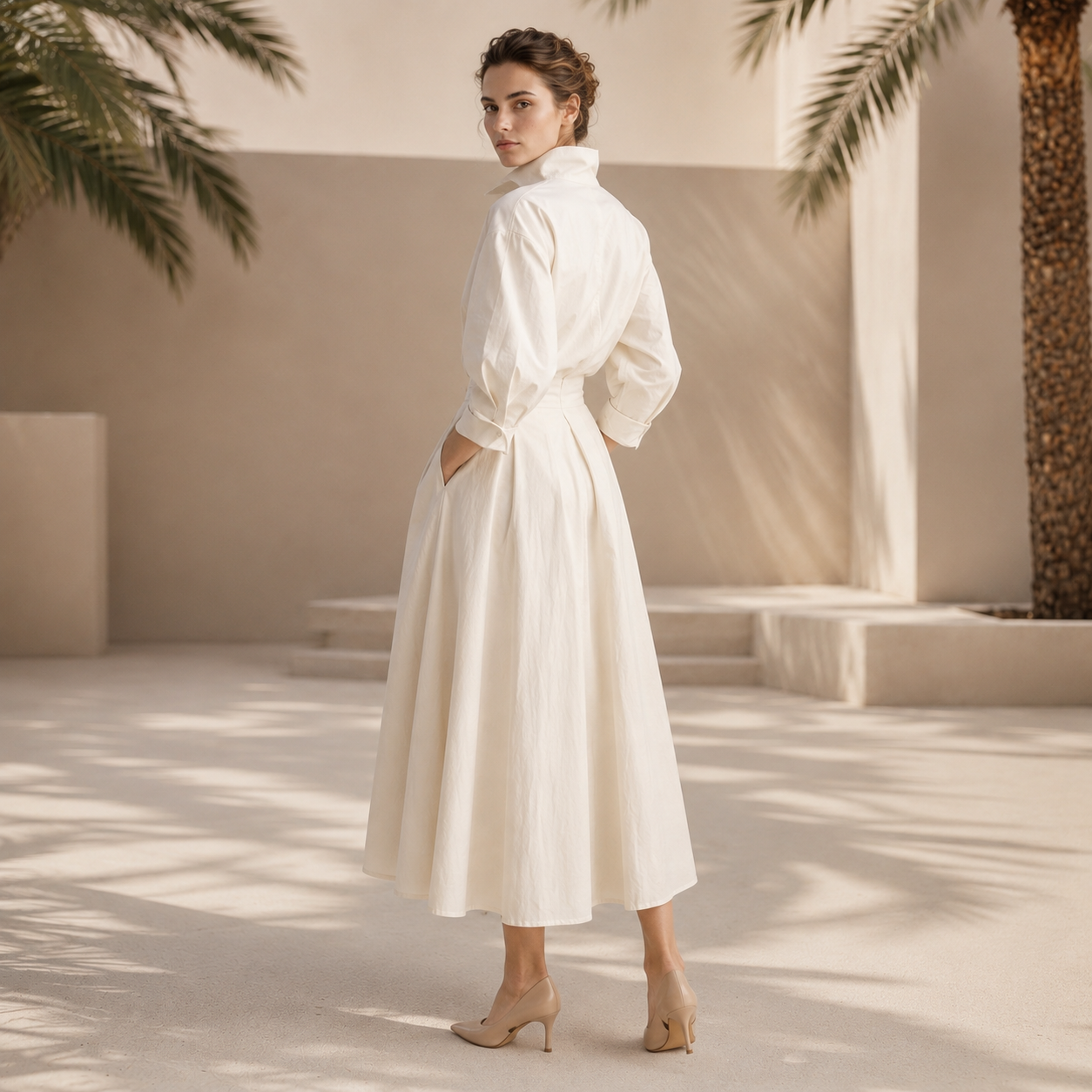 Laverne - Stilvolles, locker geschnittenes Midikleid