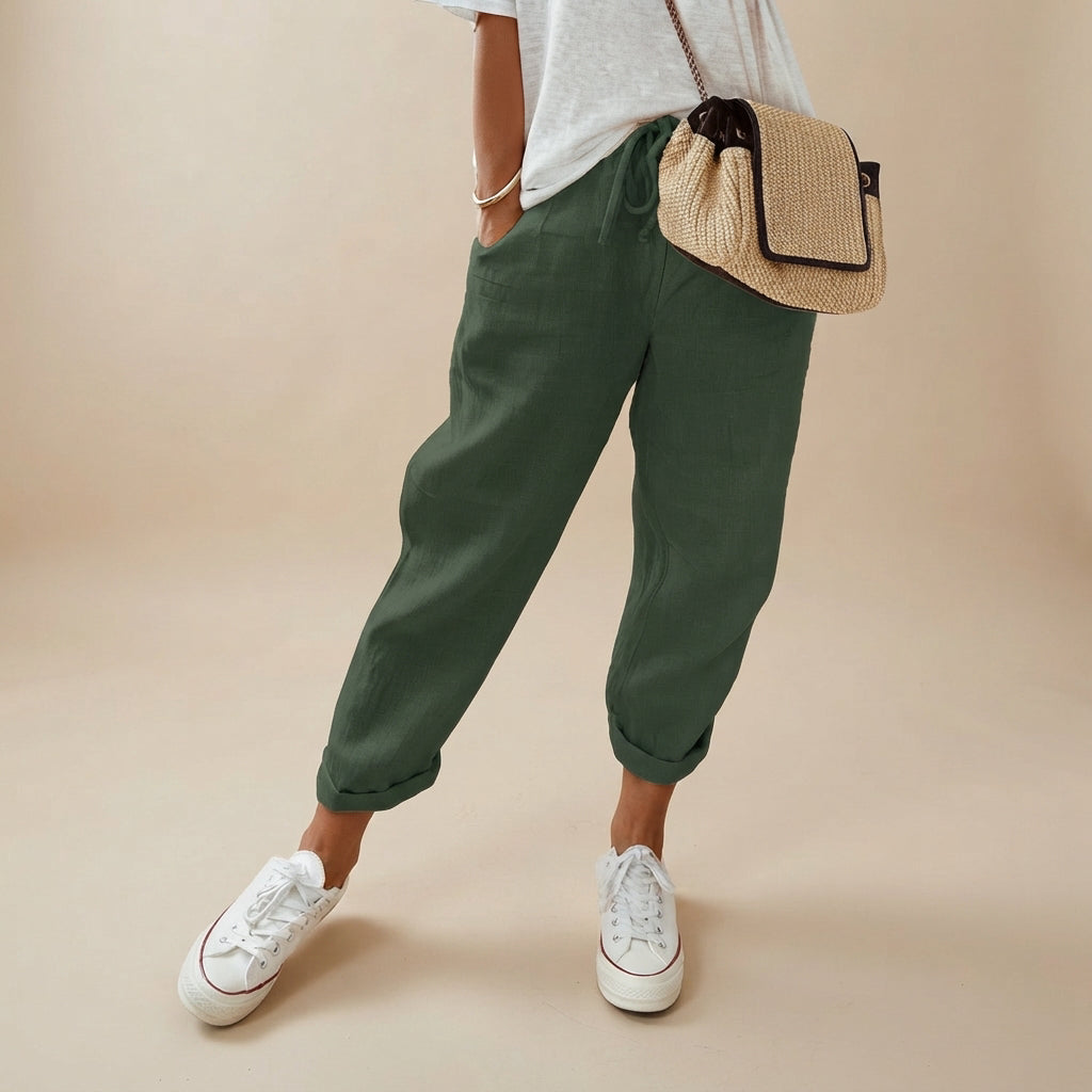 Elwyn - Atmungsaktive und Flexible Hose mit tief sitzendem Bund