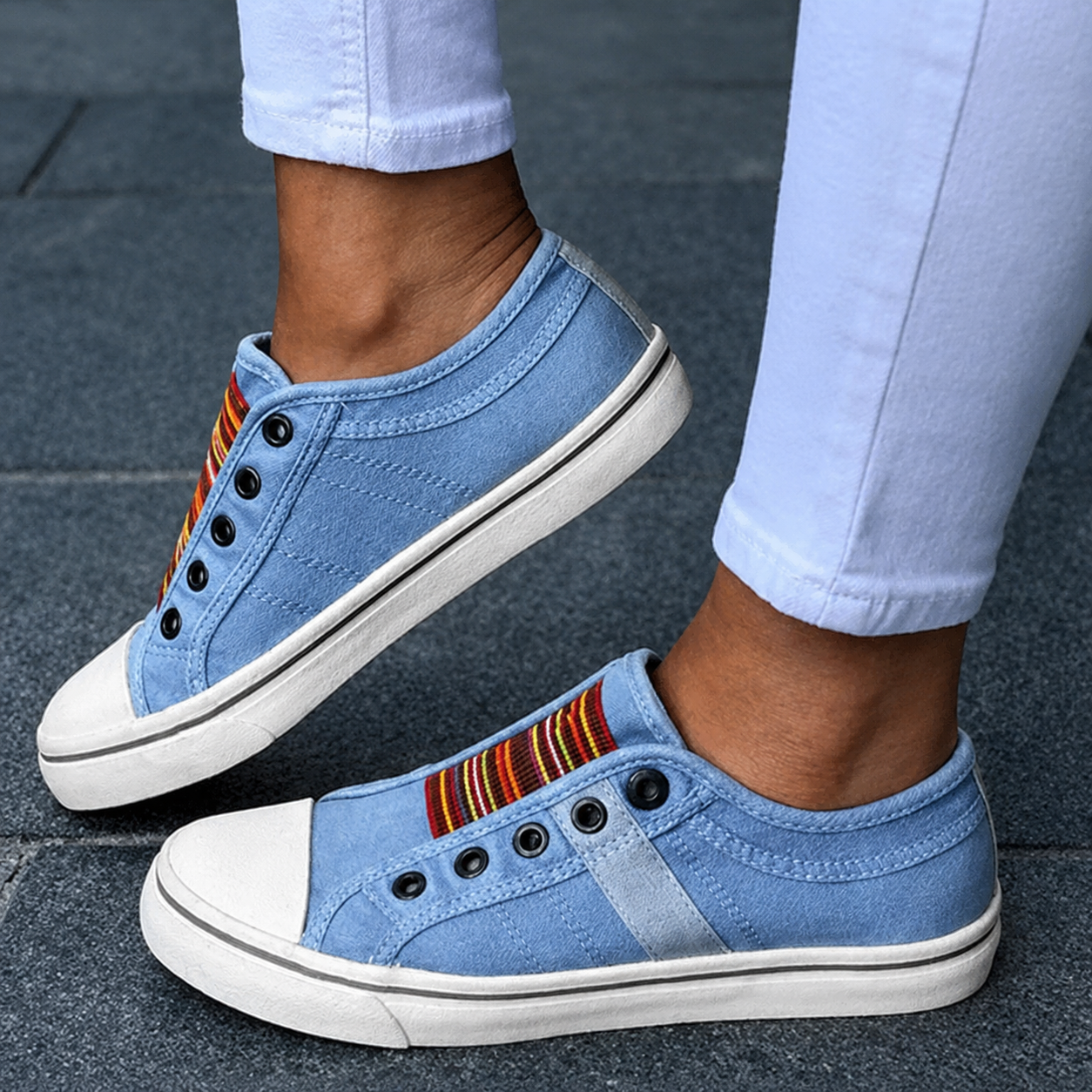 Jorrie - Klassische flexible Schuhe aus Segeltuch