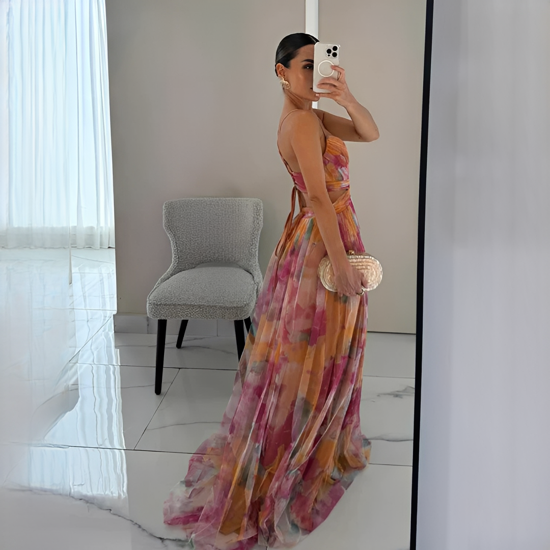 Darrisha - Elegantes Maxi-Kleid mit Überkreuztem Bund