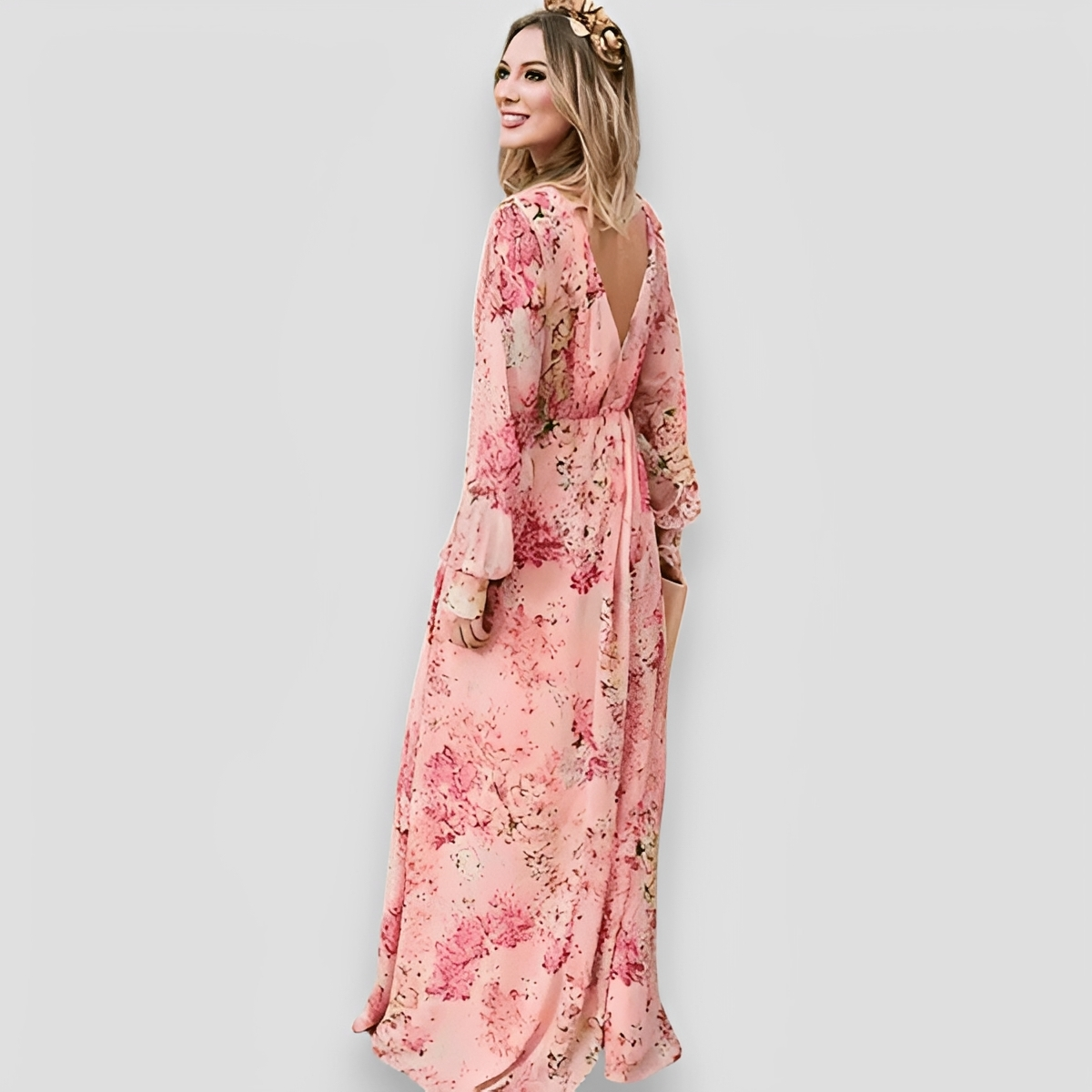 Elanisse - Anmutiges Maxikleid mit V-Ausschnitt