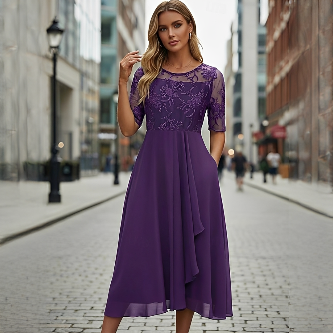 Victoria - Schickes Sommerkleid mit Spitze