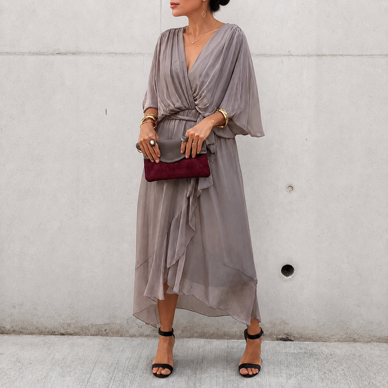 Jescah - Elegantes Kleid mit legeren Ärmeln