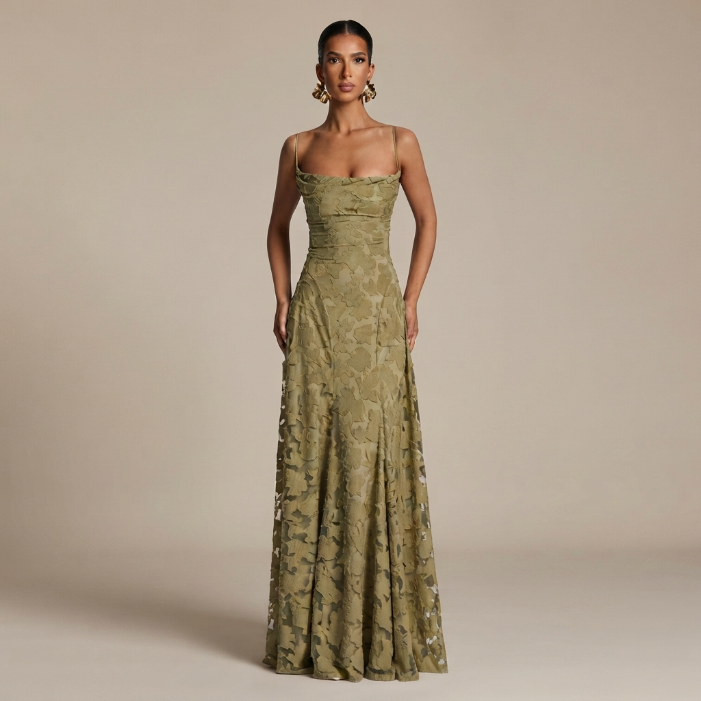 Helena - Stilvolles Maxikleid mit offenem Rücken