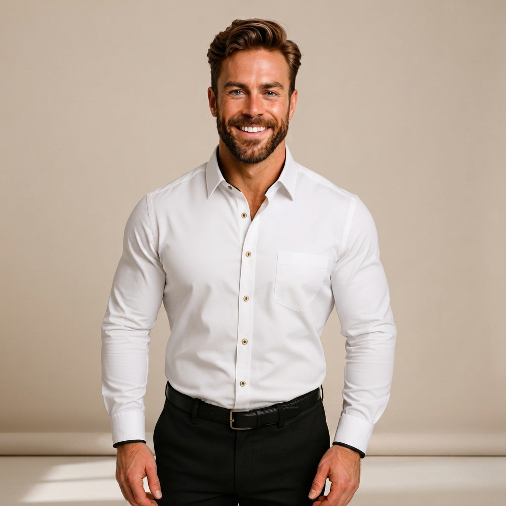 Giovanni - Anpassbares Poloshirt mit langen Ärmeln