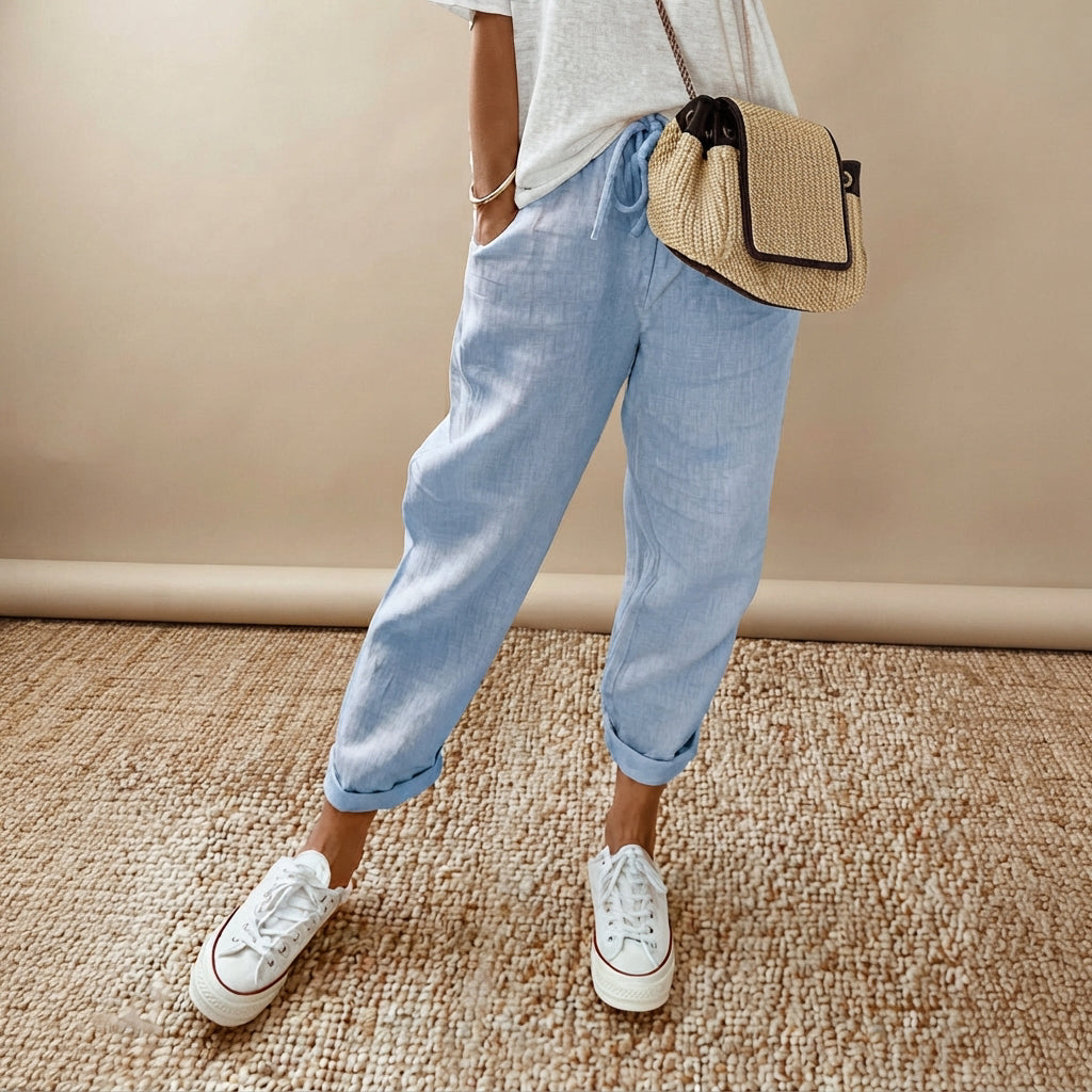 Elwyn - Atmungsaktive und Flexible Hose mit tief sitzendem Bund