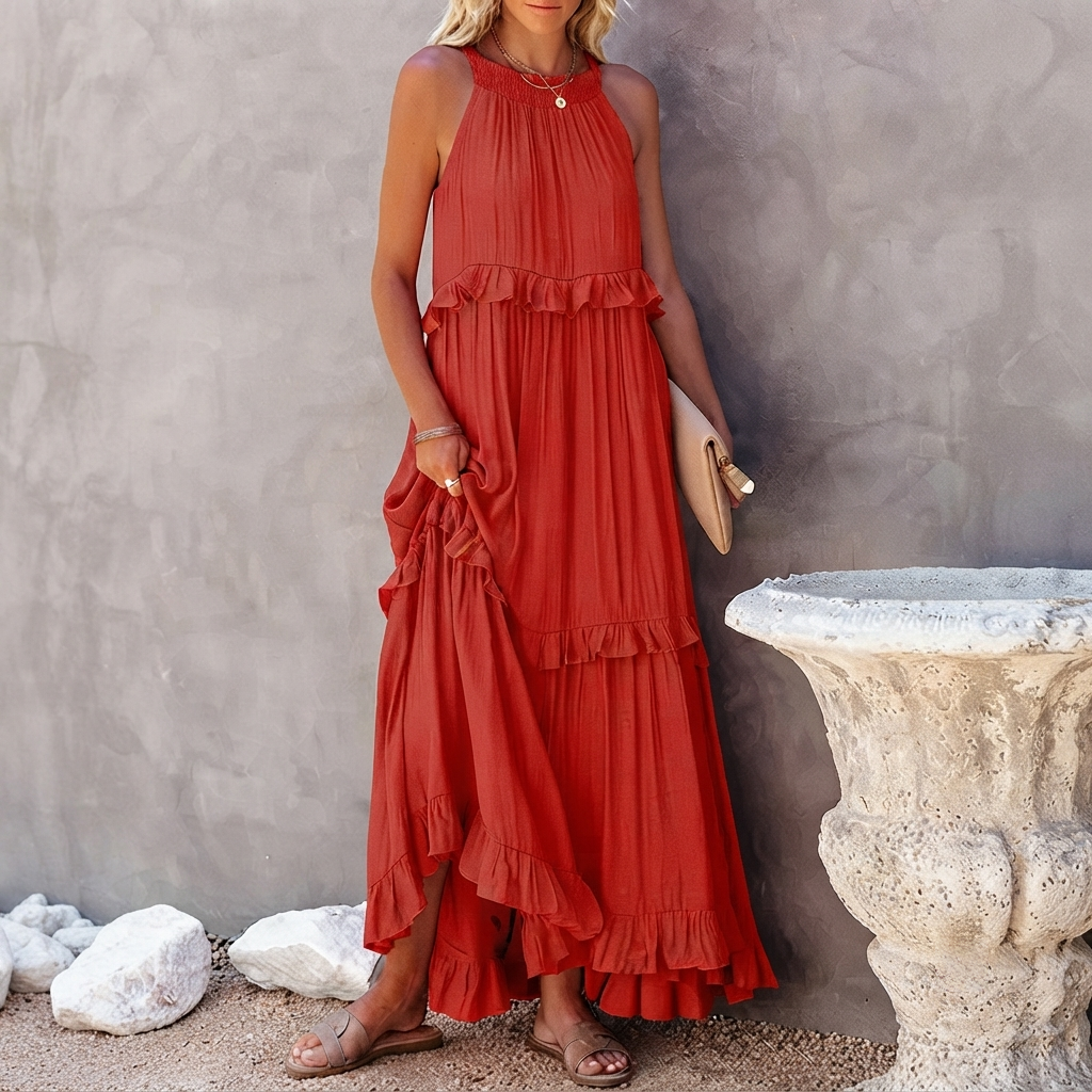 Vessa - Elegantes Maxikleid mit Stufen