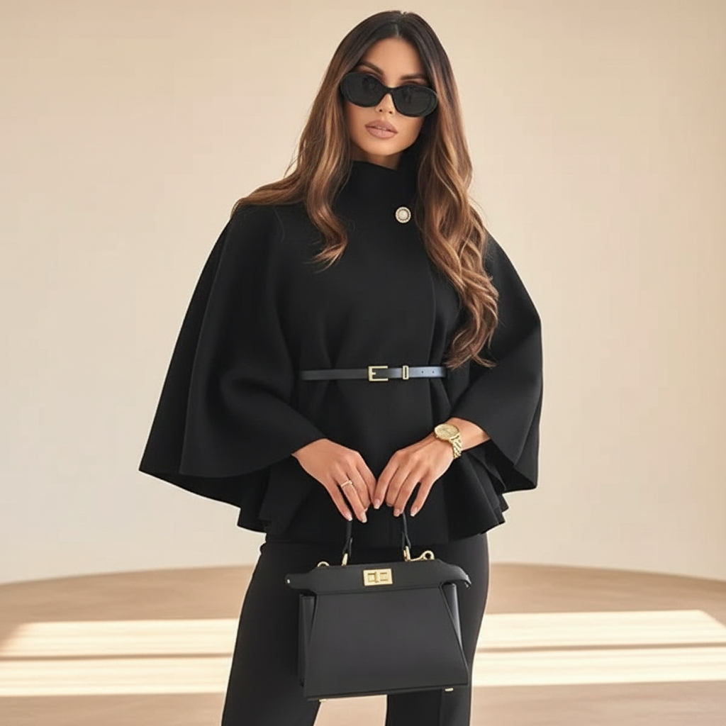 Lindsey - Elegante Jacke mit Gürtel und lockeren Ärmeln